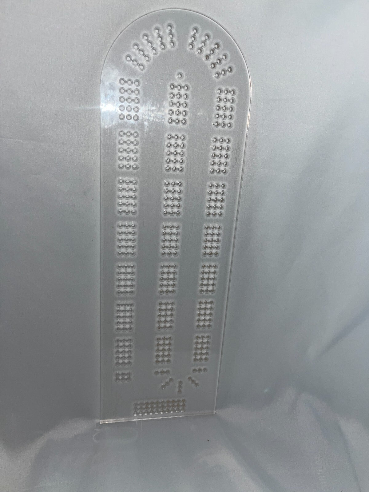 Cribbage Board Template  3-Lane  1/4 inch Acrylic   MADE IN USA