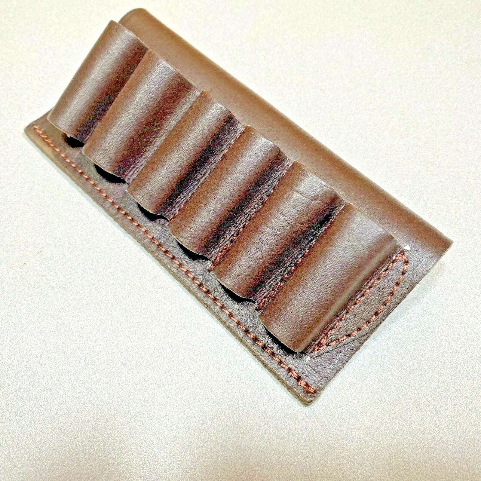 Leather 10 Gauge Ammo Holder Brown Leather NEW