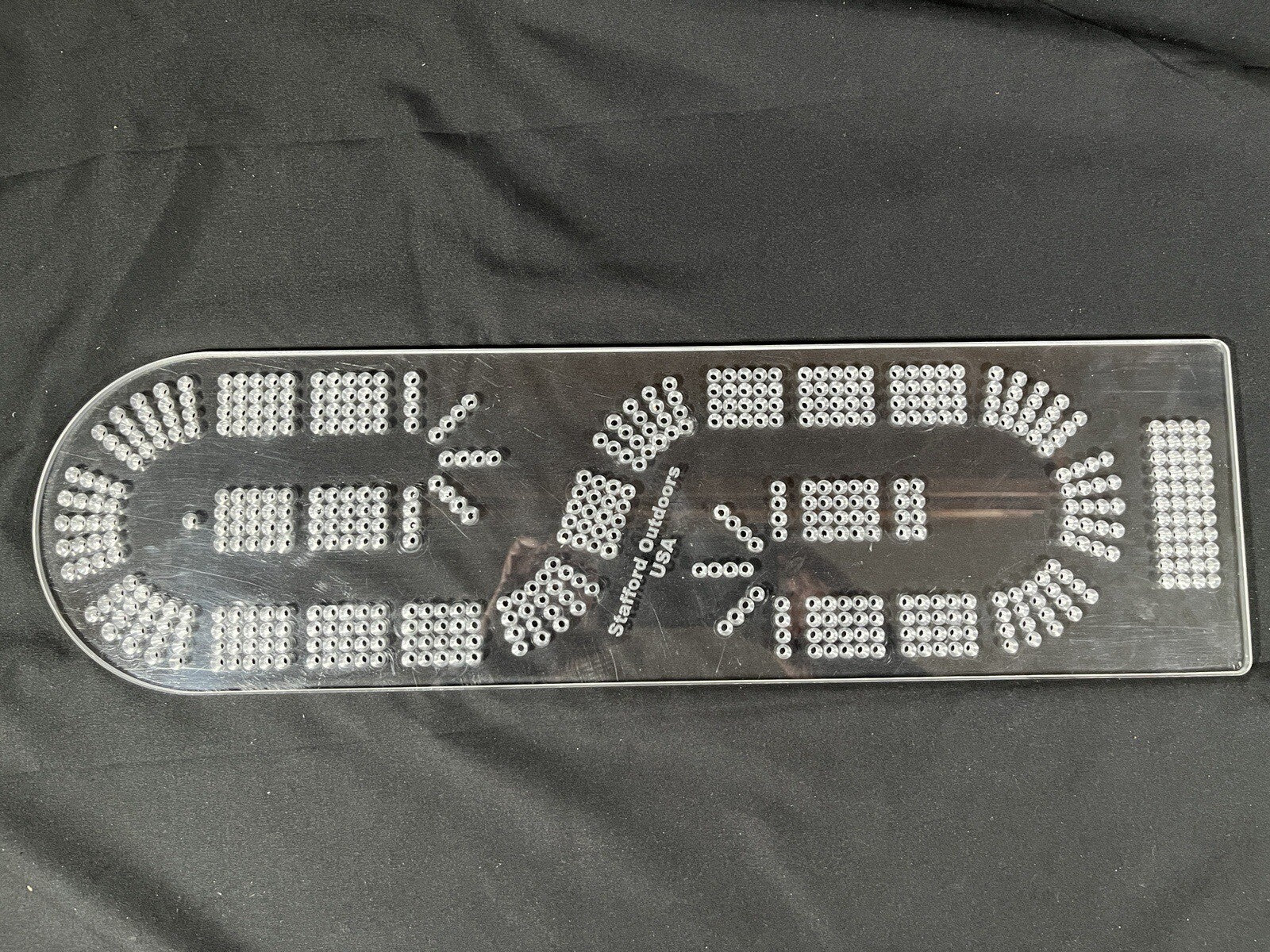 Spiral Cribbage Board Template   4-Track  1/4 inch Acrylic   MADE IN USA