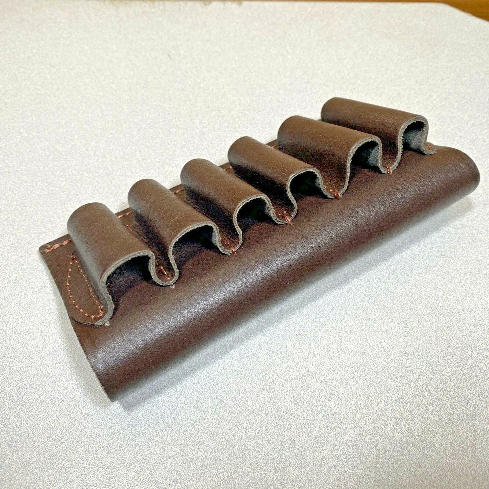 Leather 10 Gauge Ammo Holder Brown Leather NEW