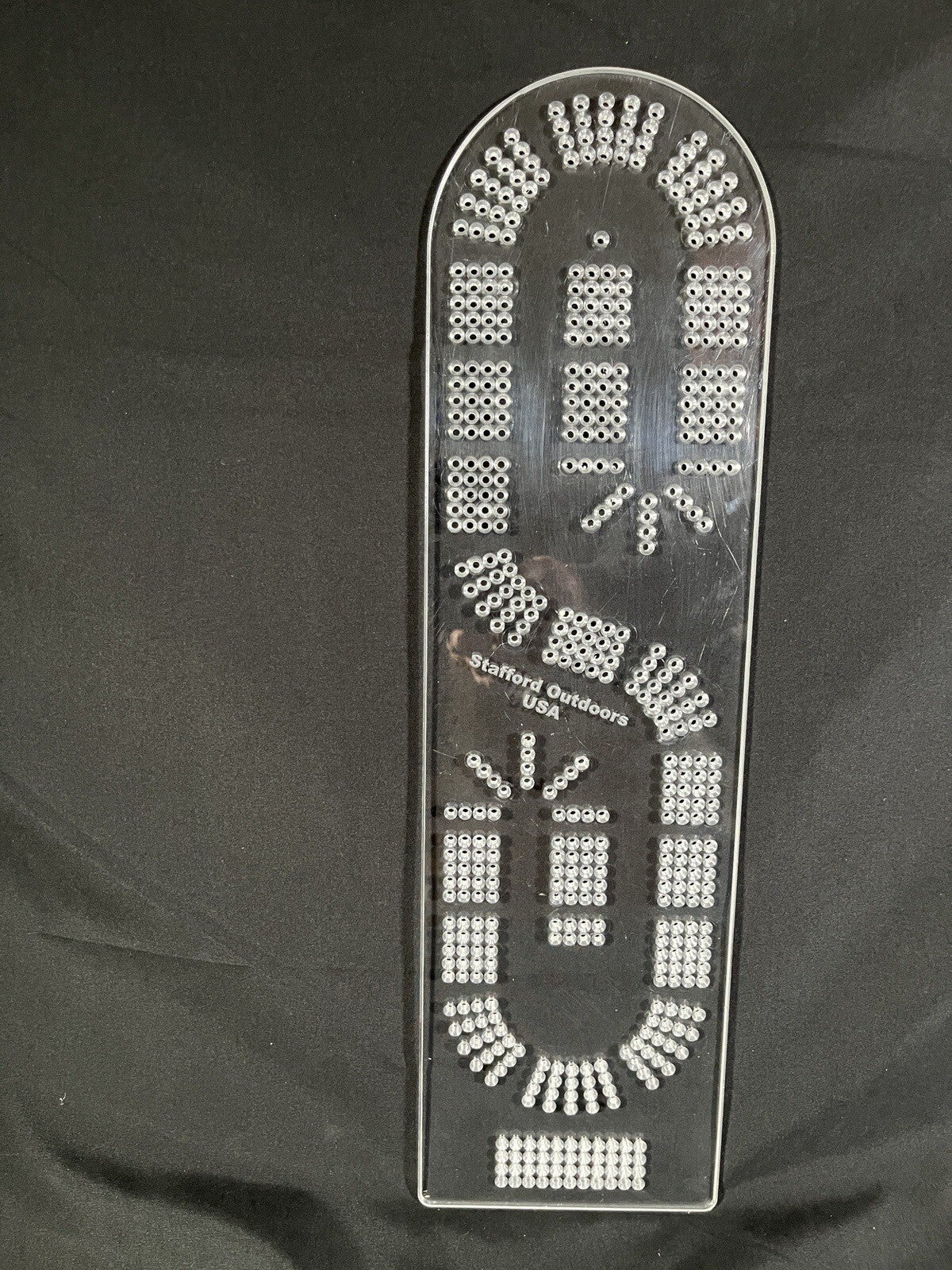 Spiral Cribbage Board Template   4-Track  1/4 inch Acrylic   MADE IN USA