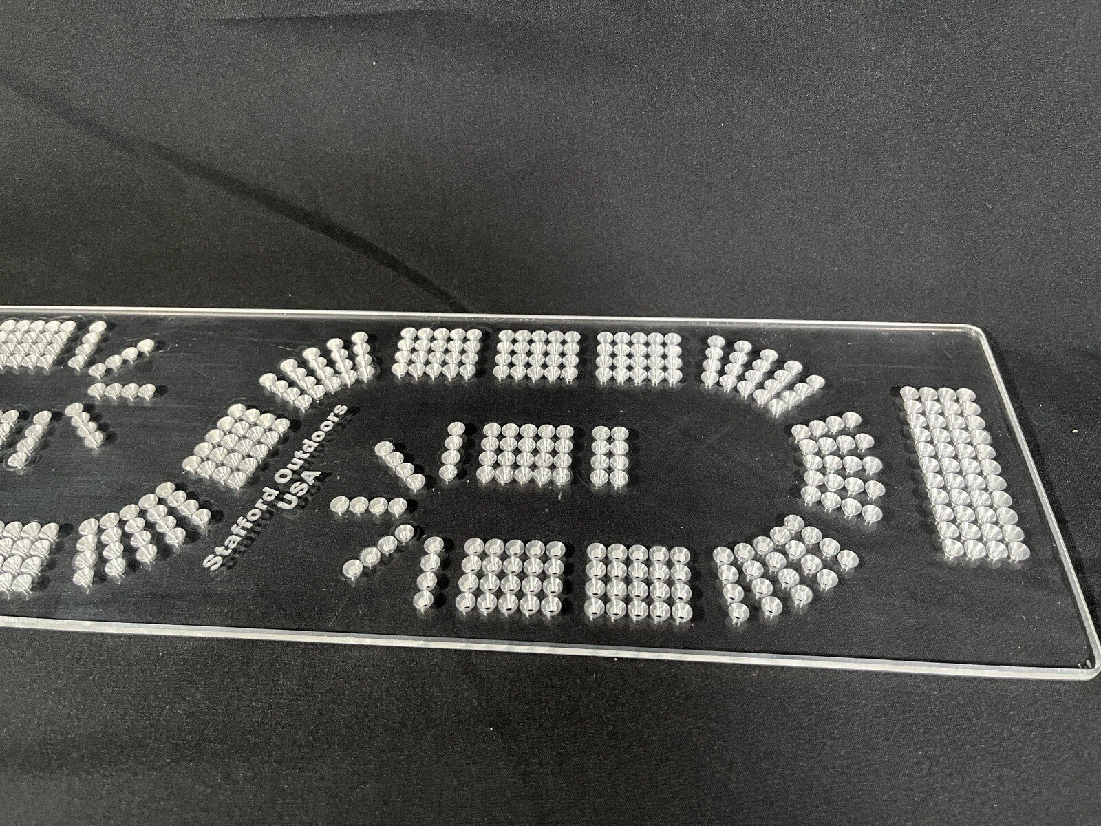 Spiral Cribbage Board Template   4-Track  1/4 inch Acrylic   MADE IN USA