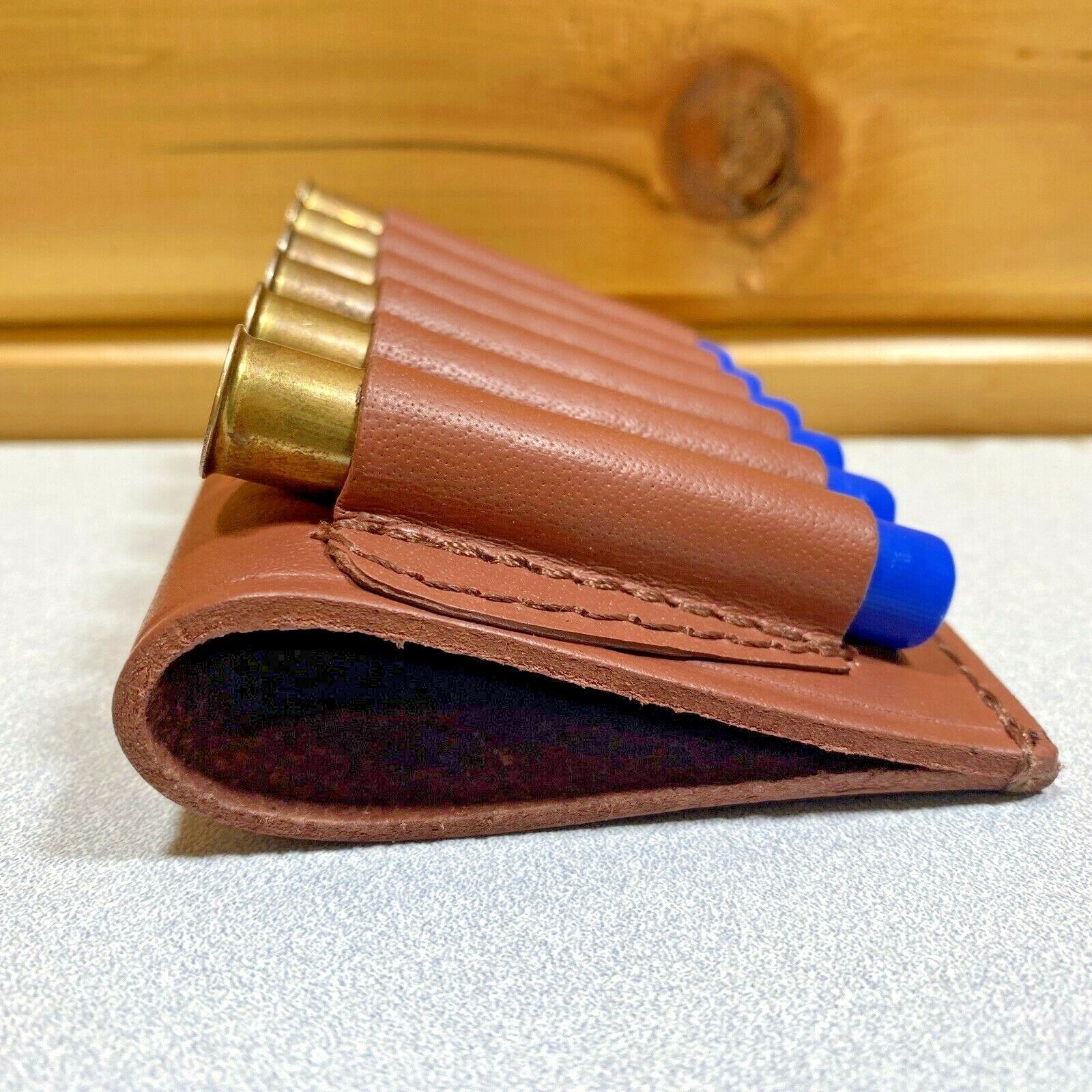 410 Shotgun Shell Holder Tan Leather