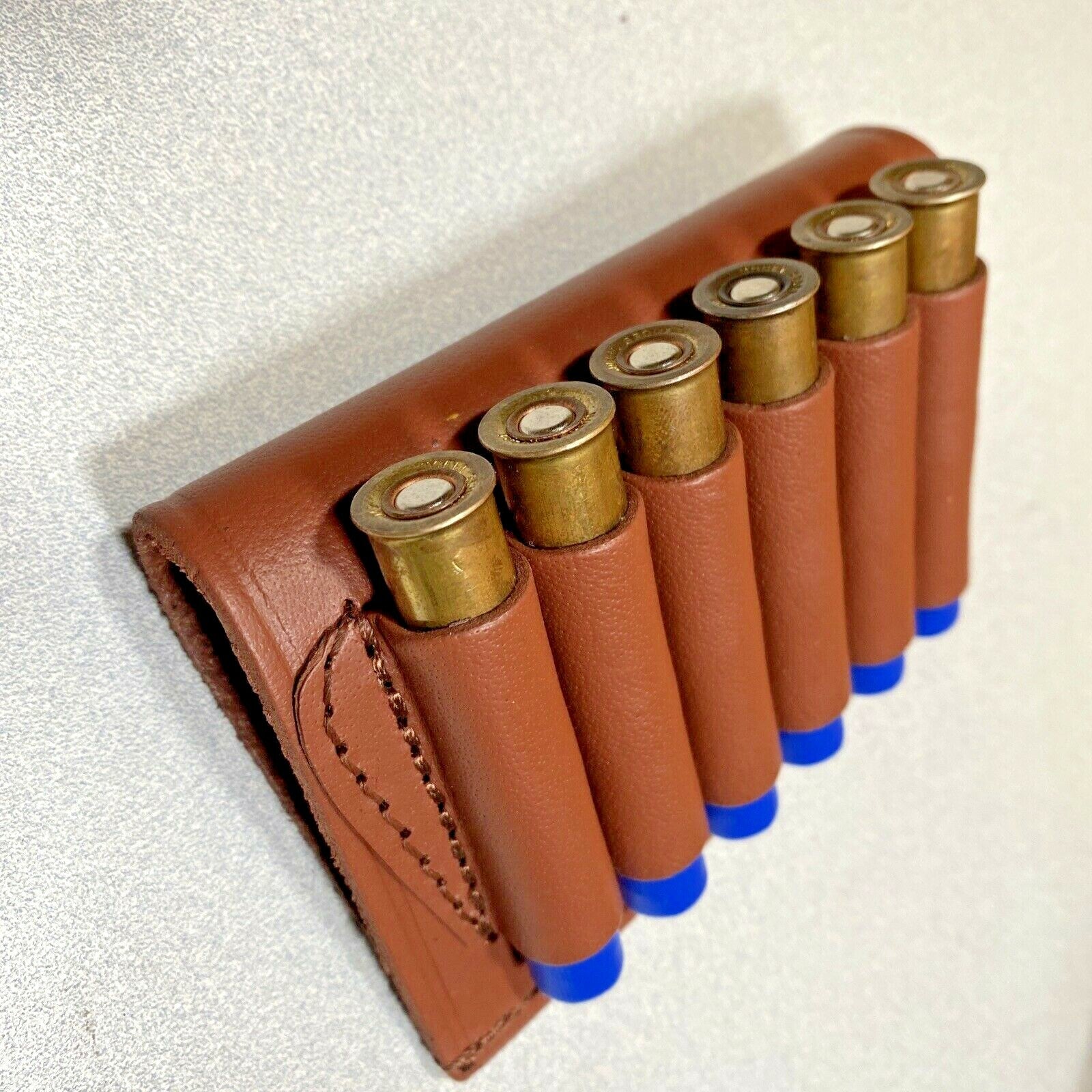 410 Shotgun Shell Holder Tan Leather