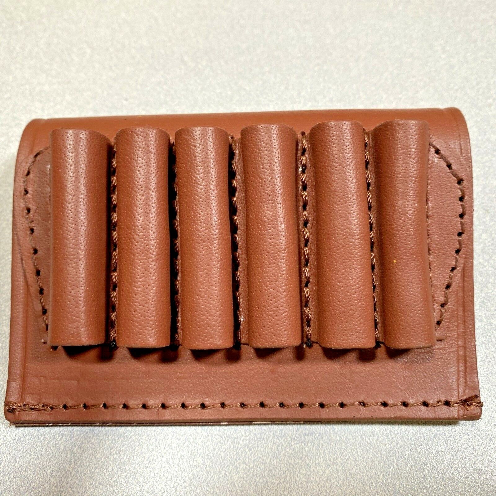 410 Shotgun Shell Holder Tan Leather