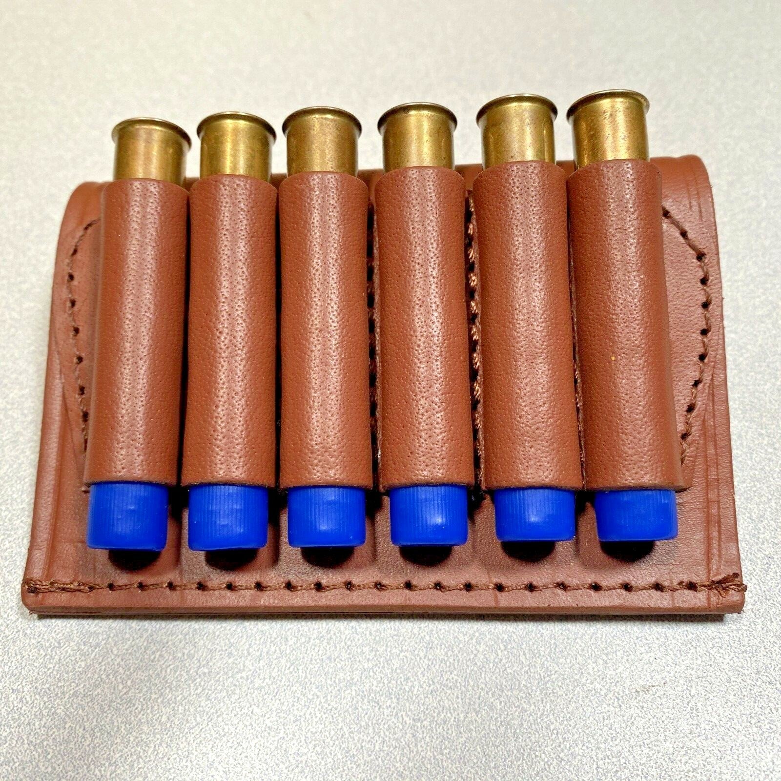 410 Shotgun Shell Holder Tan Leather