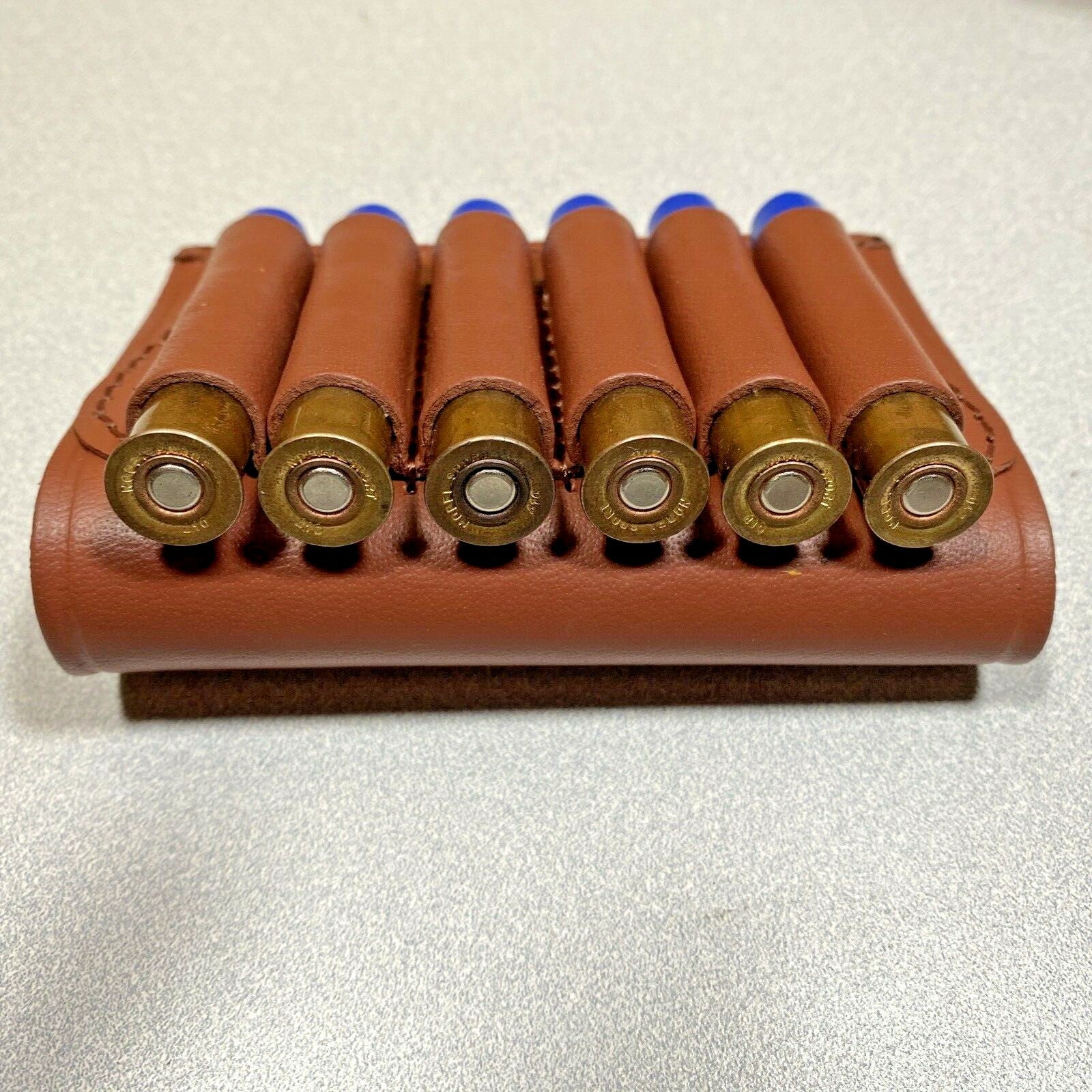 410 Shotgun Shell Holder Tan Leather