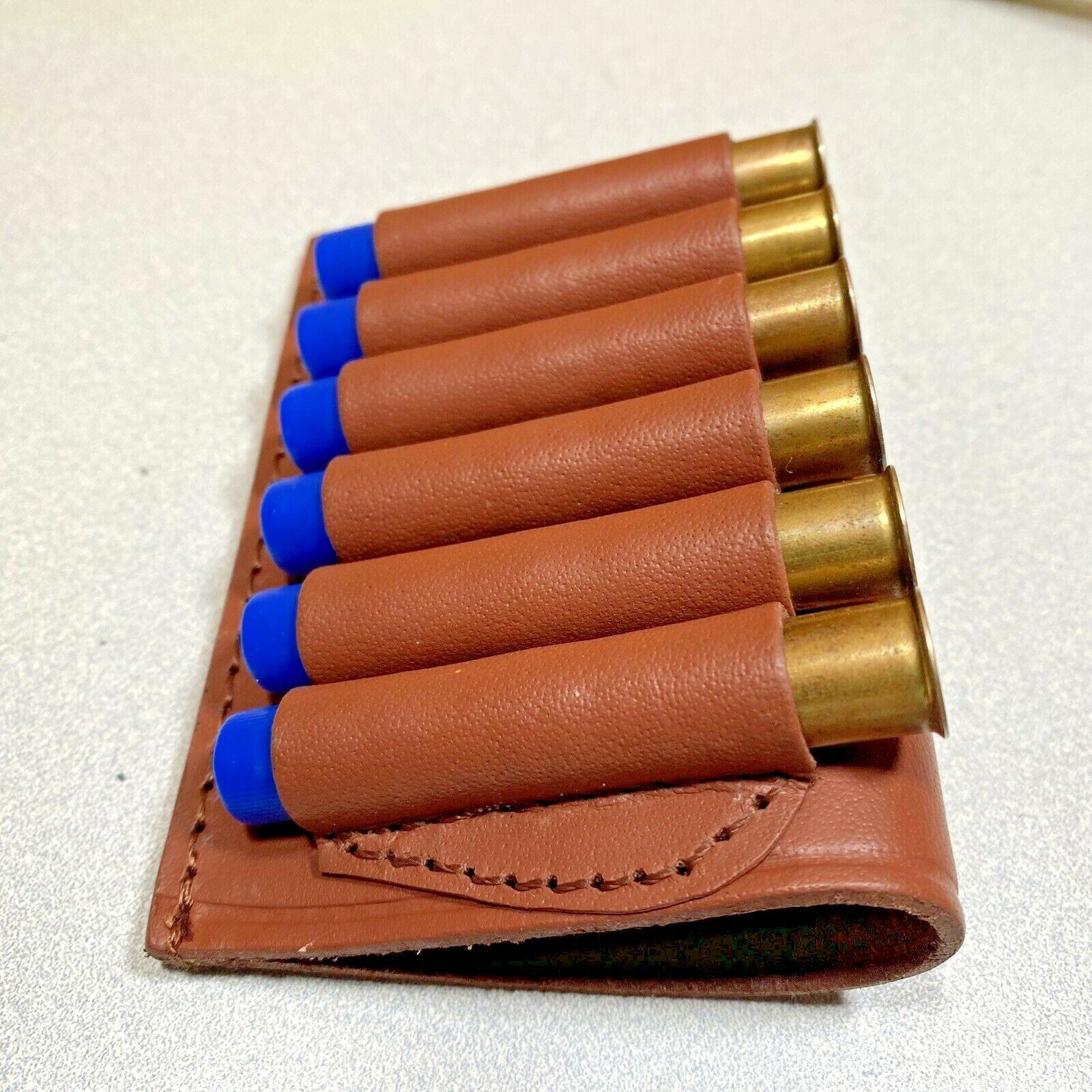 410 Shotgun Shell Holder Tan Leather