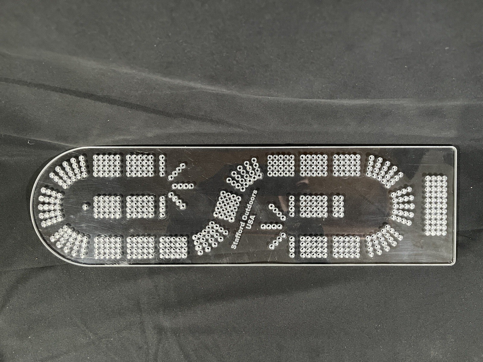 Spiral Cribbage Board Template   4-Track  1/4 inch Acrylic   MADE IN USA