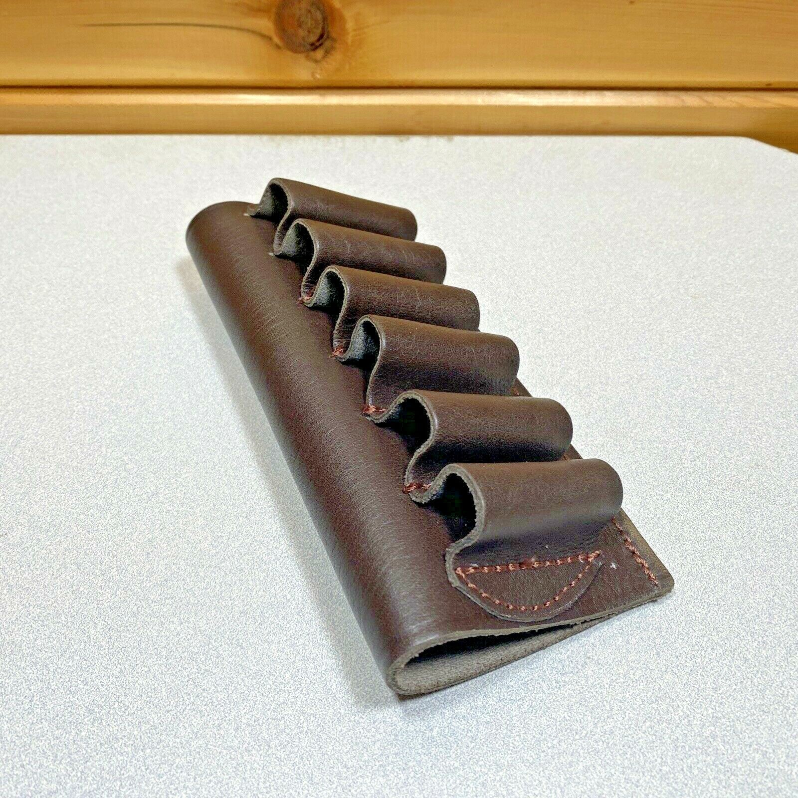 Leather 10 Gauge Ammo Holder Brown Leather NEW