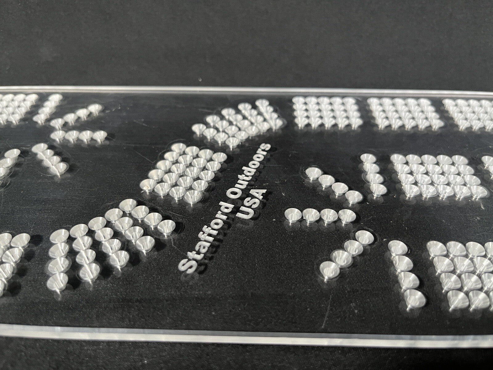 Spiral Cribbage Board Template   4-Track  1/4 inch Acrylic   MADE IN USA