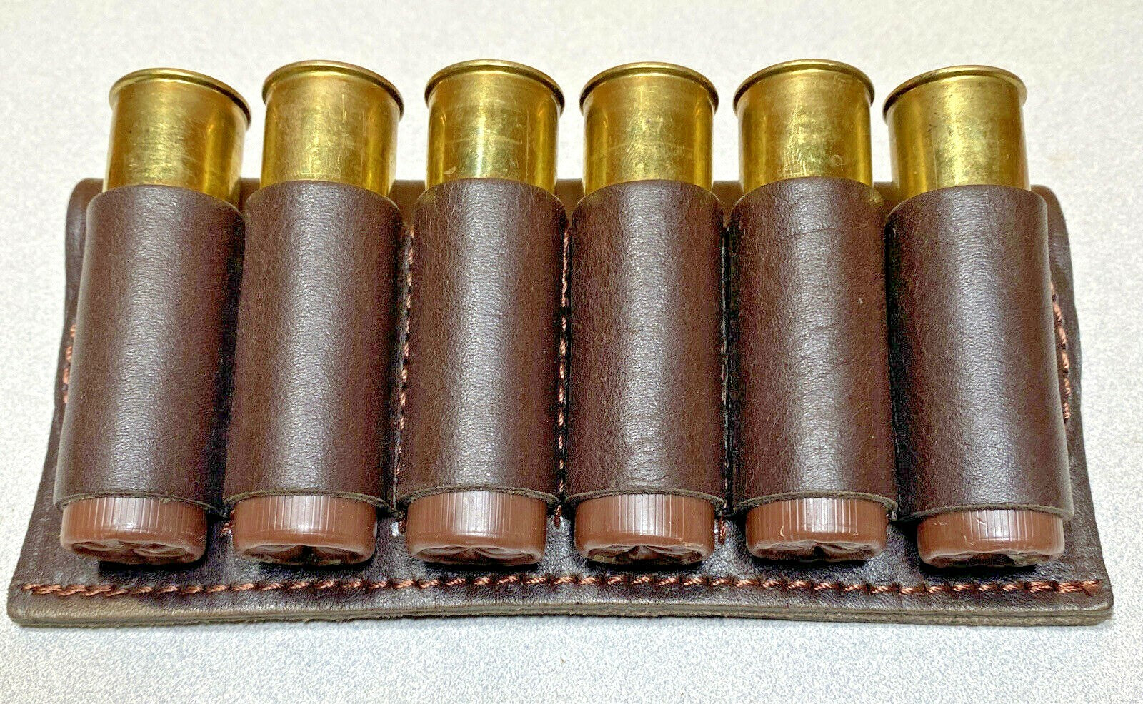 Leather 10 Gauge Ammo Holder Brown Leather NEW