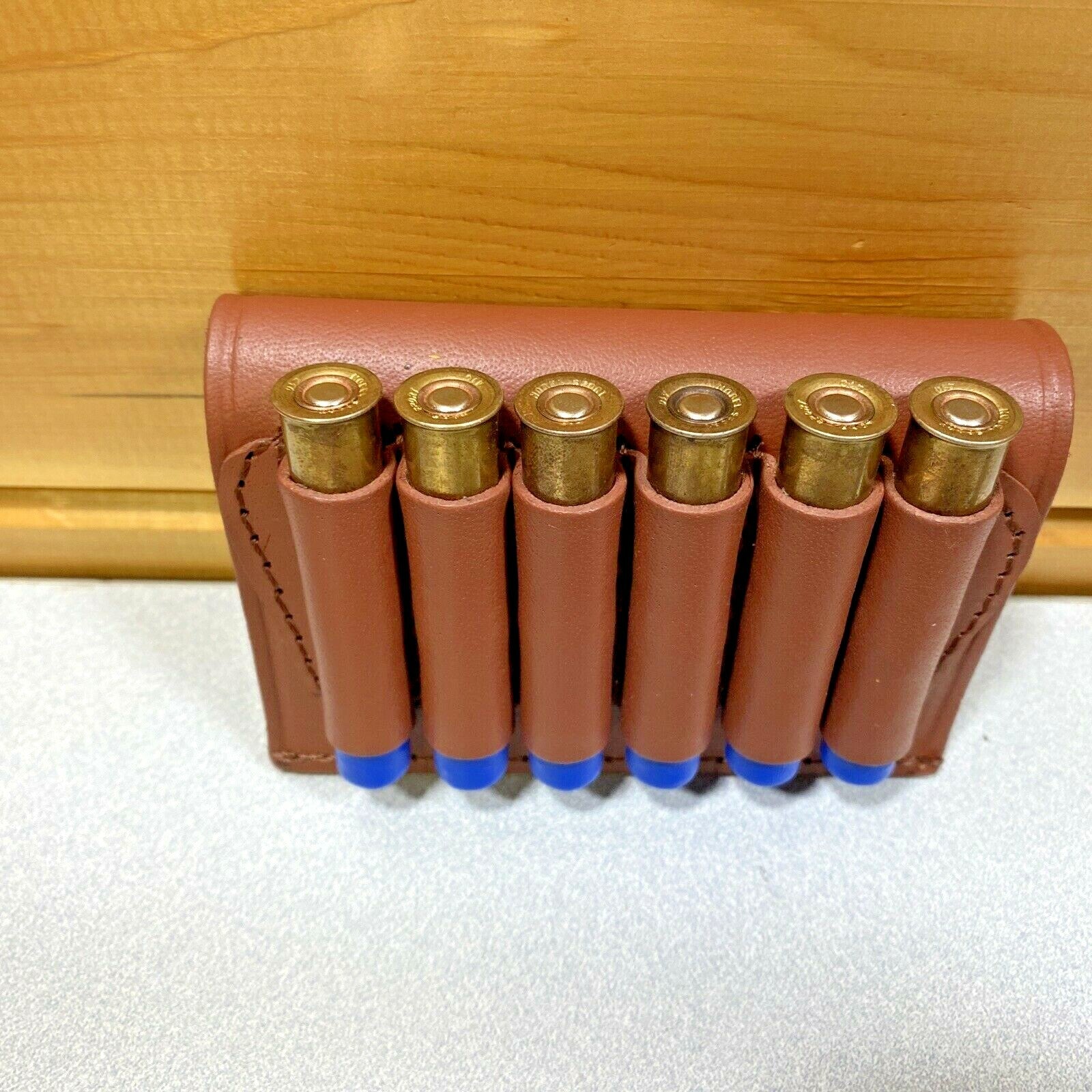 410 Shotgun Shell Holder Tan Leather