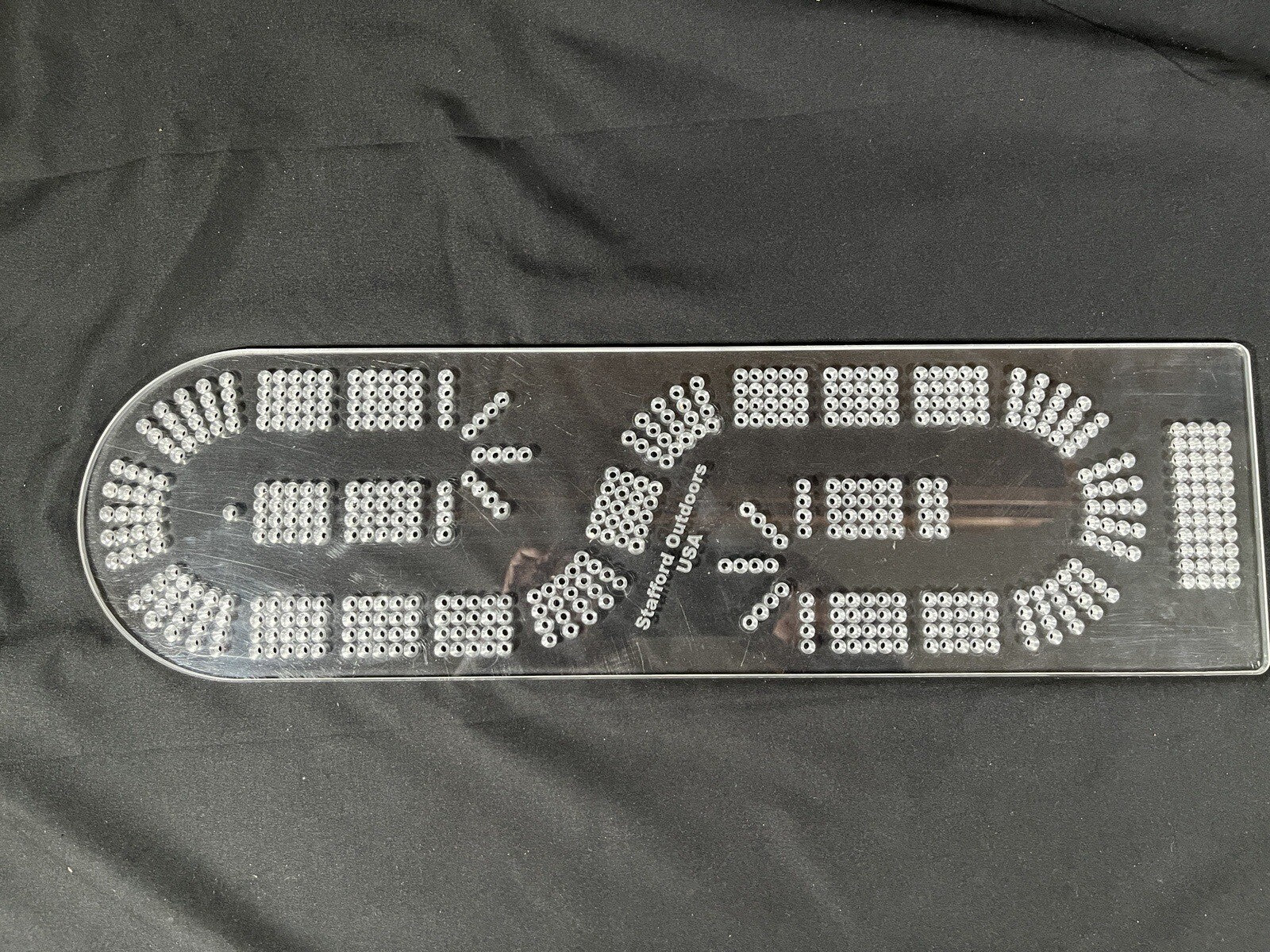 Spiral Cribbage Board Template   4-Track  1/4 inch Acrylic   MADE IN USA