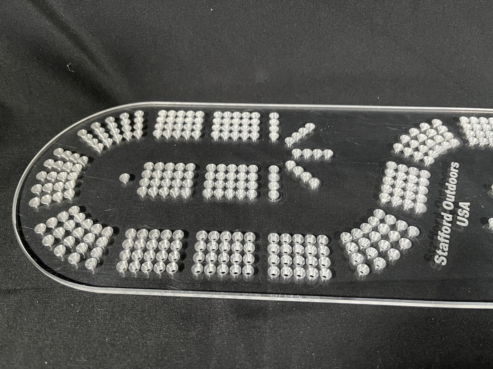 Spiral Cribbage Board Template   4-Track  1/4 inch Acrylic   MADE IN USA