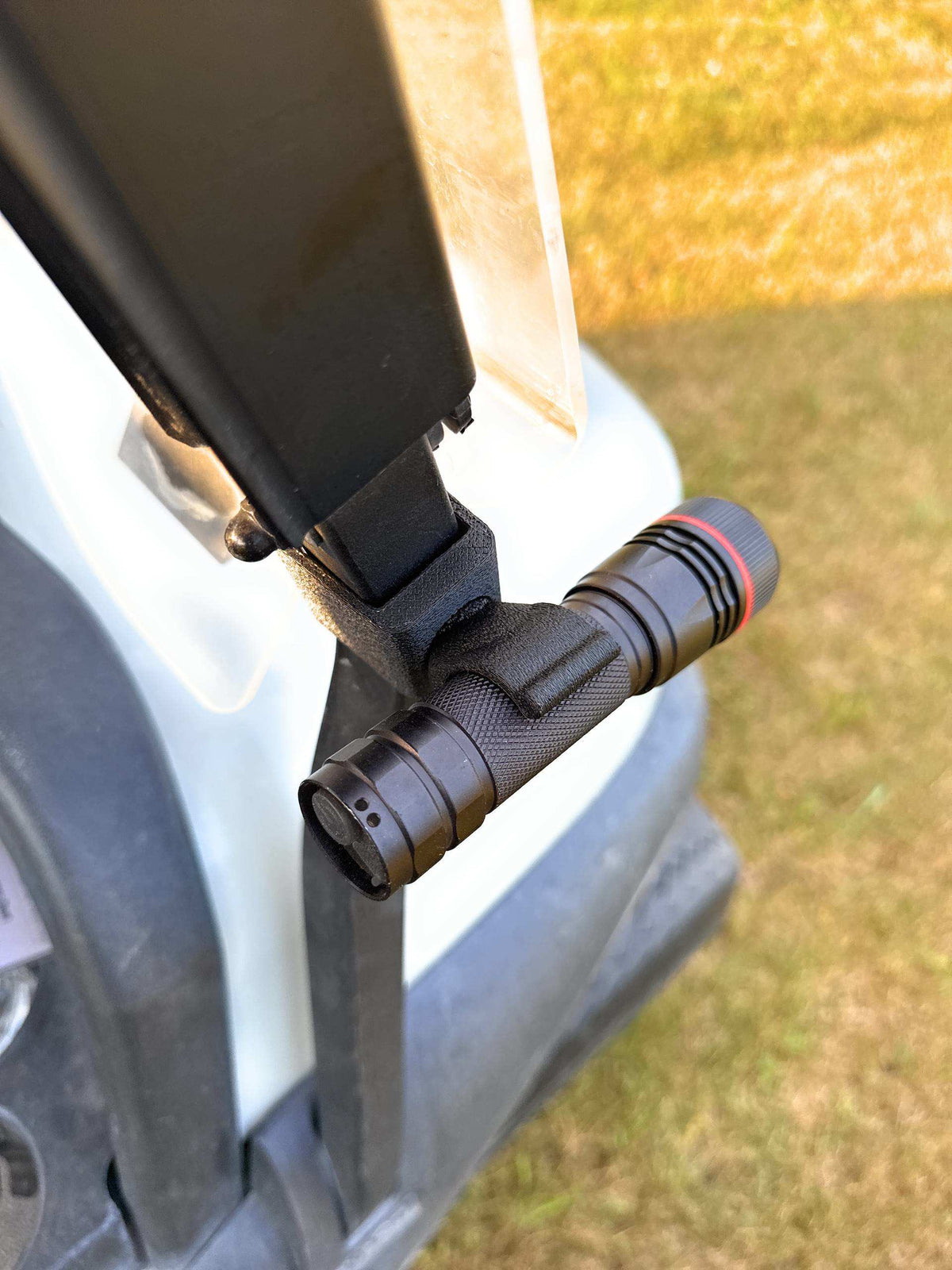 CartLight Golf Cart Flashlight Mount – 1-Inch Square Post Series   2 Pack