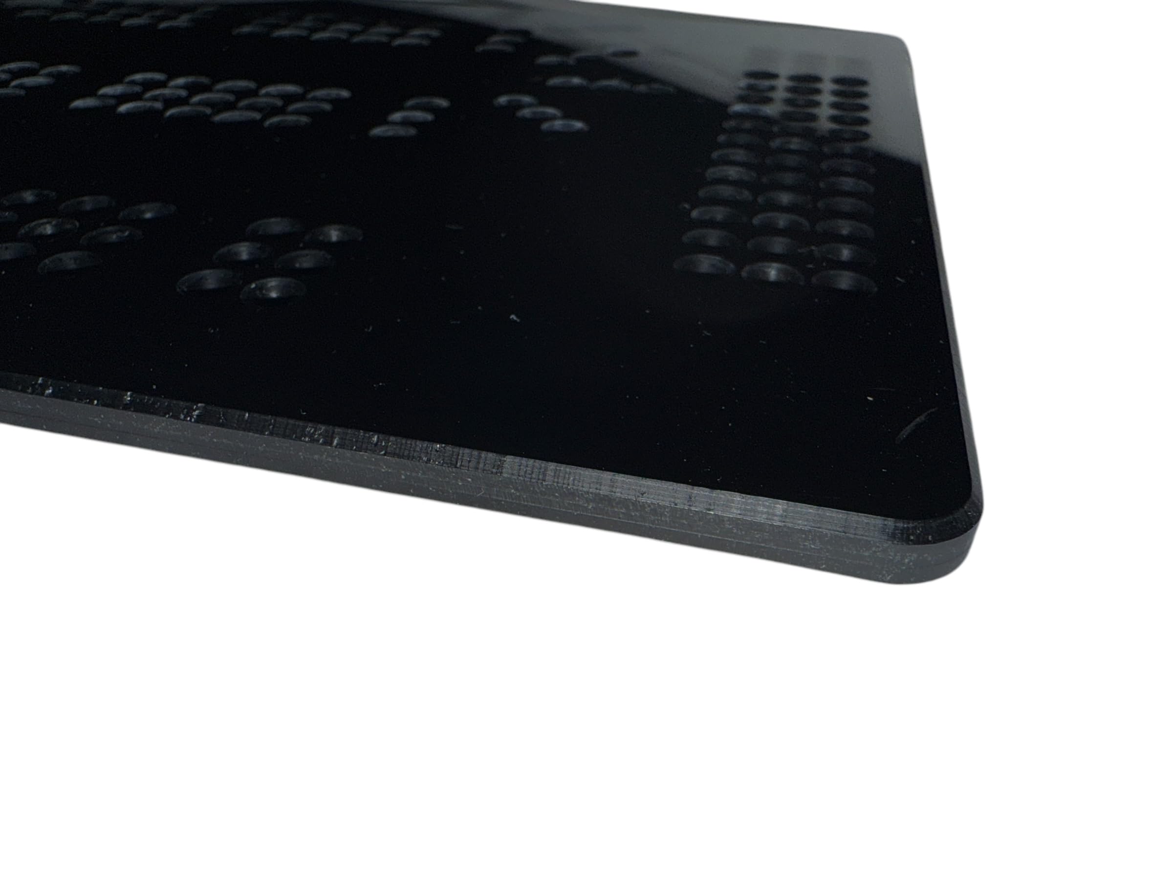 Cribbage Board Template   Black Acrylic  - 3 Lane - Made in USA