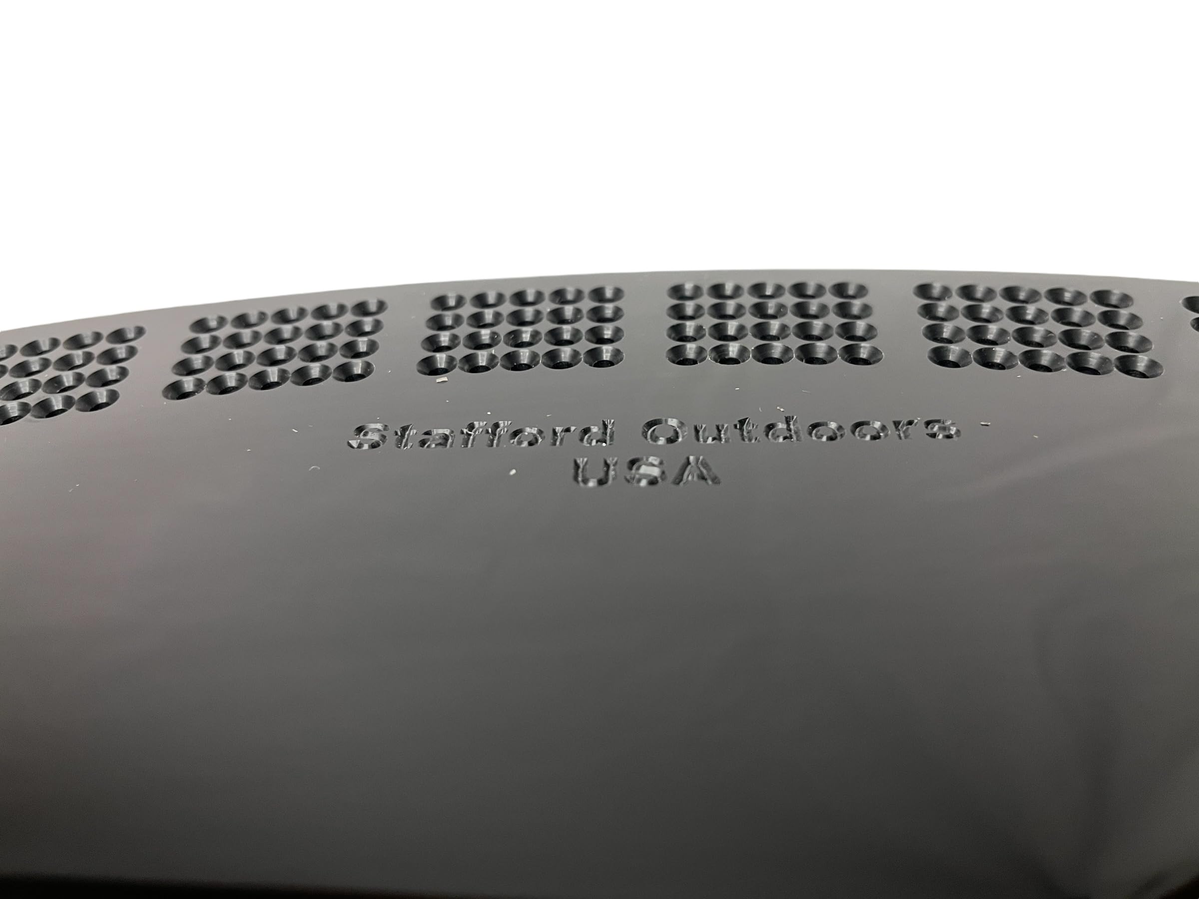 CRIBBAGE BOARD TEMPLATE   OVAL  BLACK ACRYLIC - 4 Lane     USA