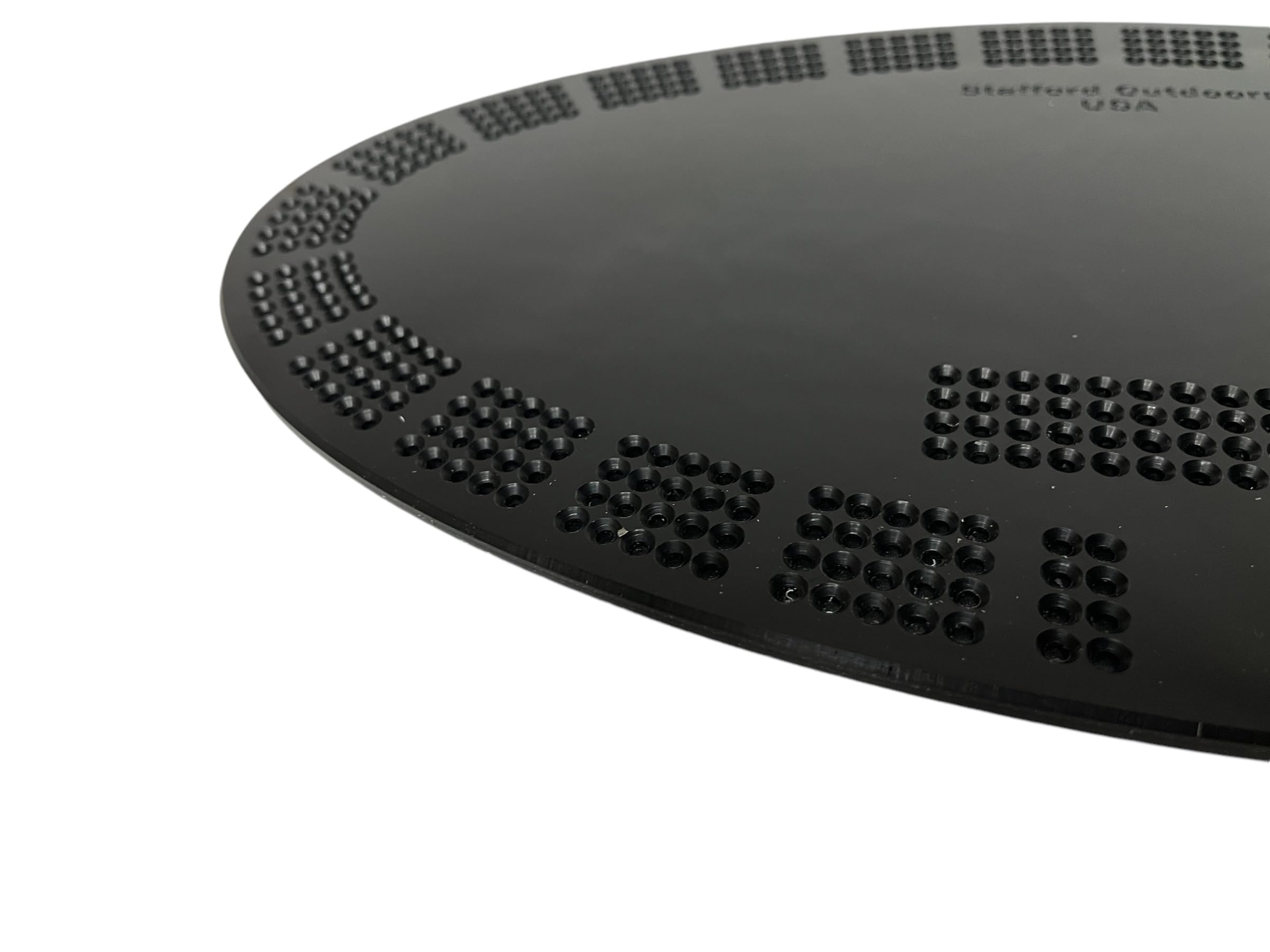 CRIBBAGE BOARD TEMPLATE   OVAL  BLACK ACRYLIC - 4 Lane     USA