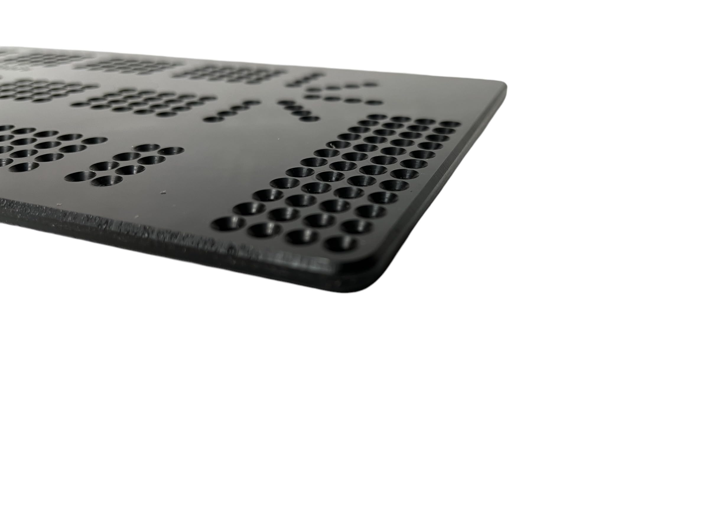 Cribbage Board Template   Black Acrylic  - 4 Lane - Made in USA