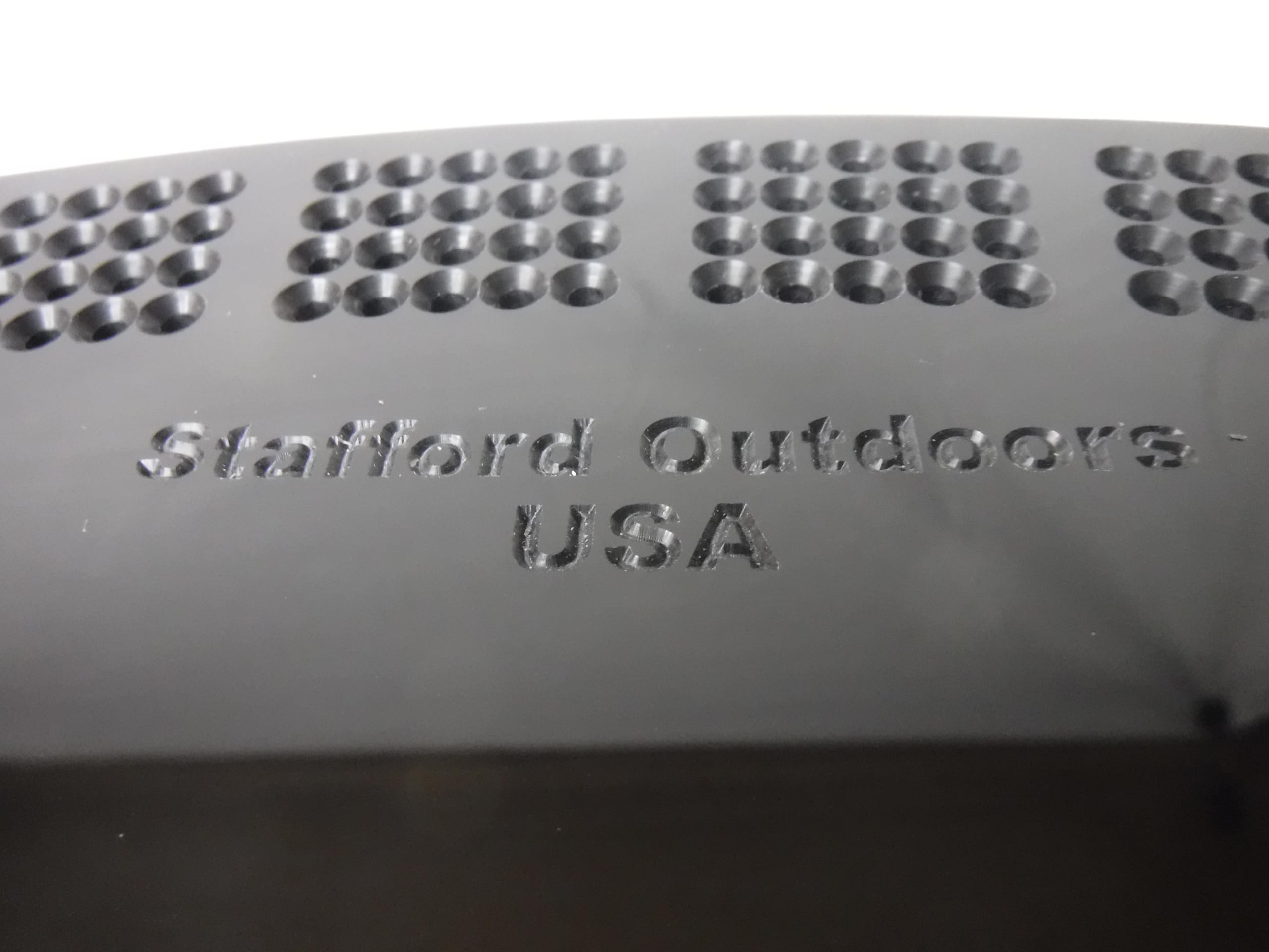 CRIBBAGE BOARD TEMPLATE   OVAL  BLACK ACRYLIC - 4 Lane     USA