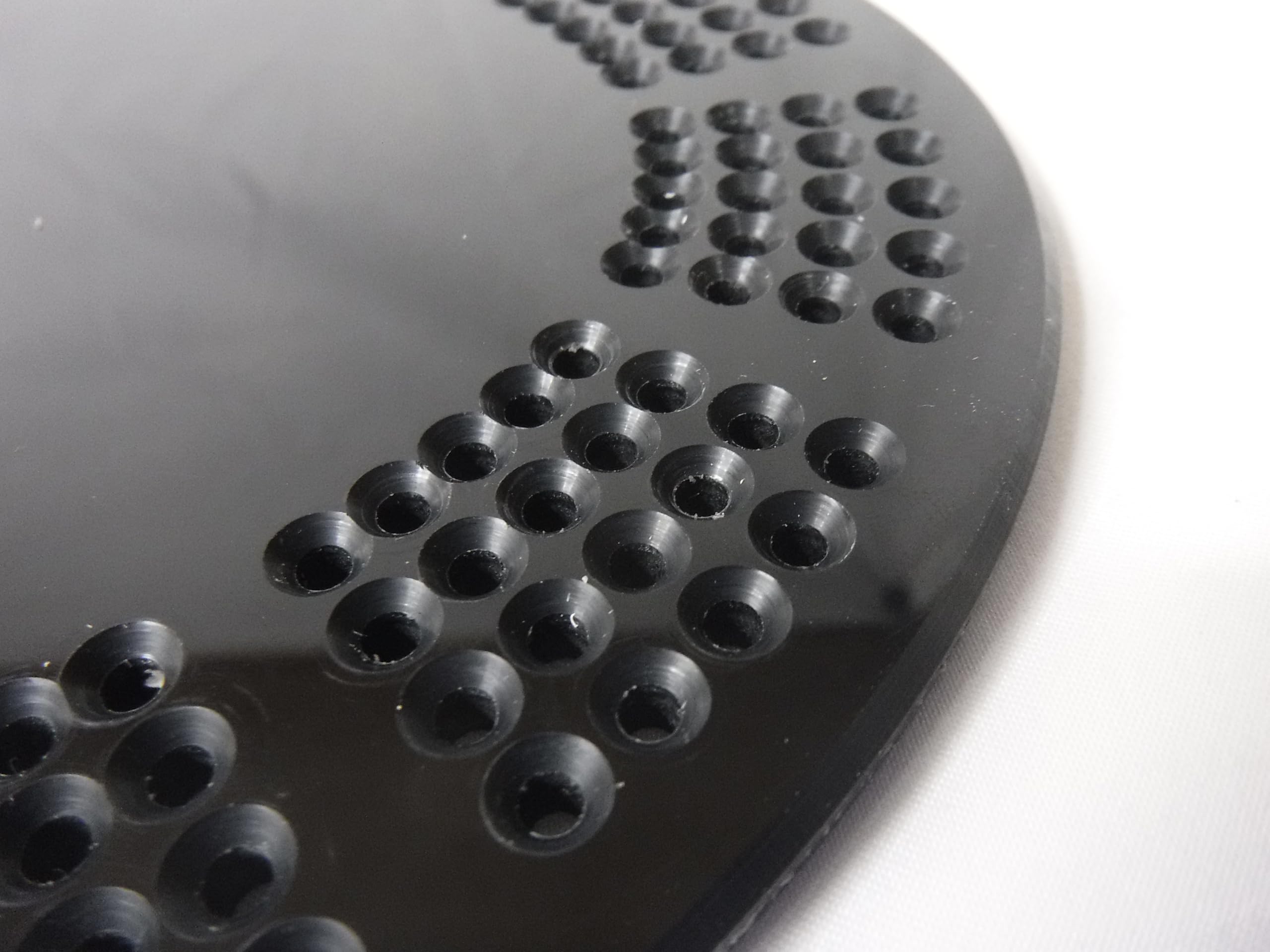 CRIBBAGE BOARD TEMPLATE   OVAL  BLACK ACRYLIC - 4 Lane     USA