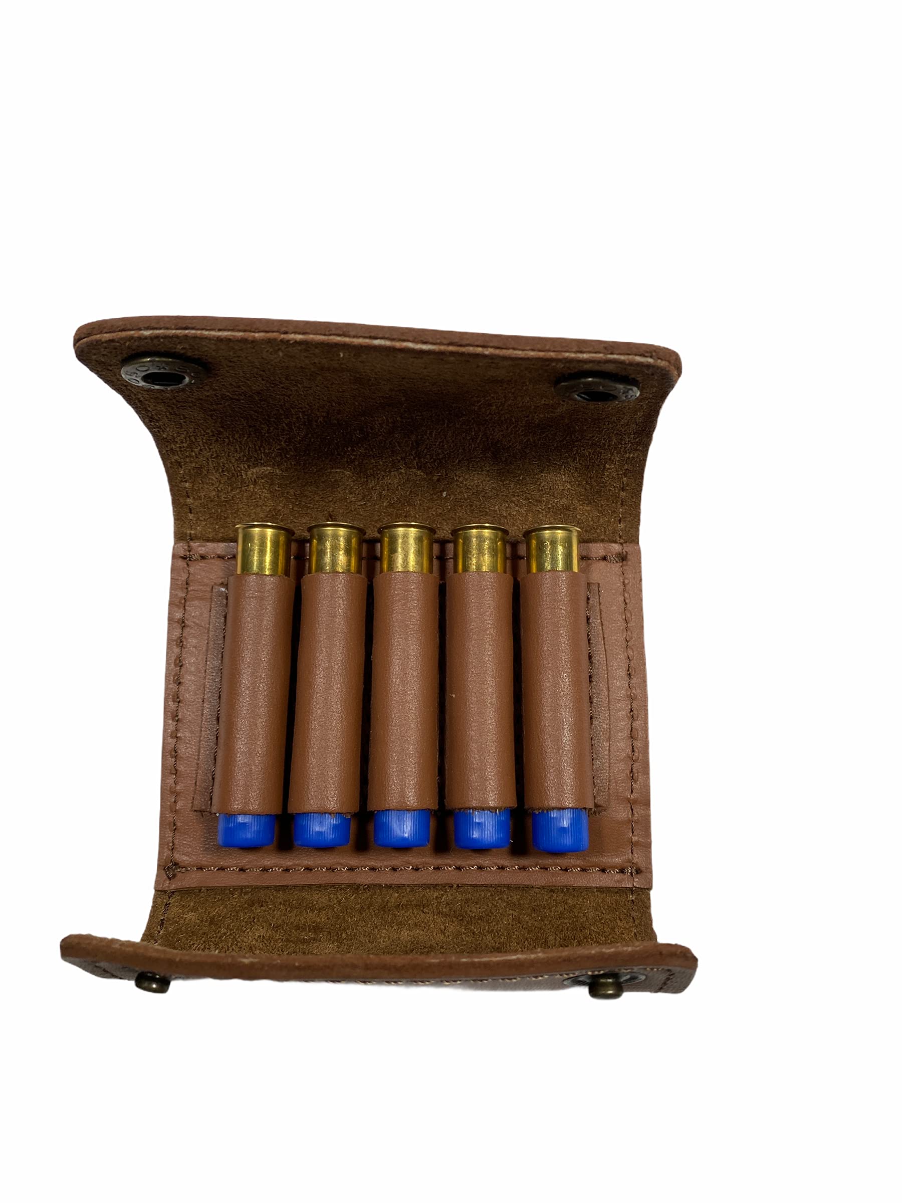 410 Gauge Shotgun Shell Pouch for Belt Tan Leather