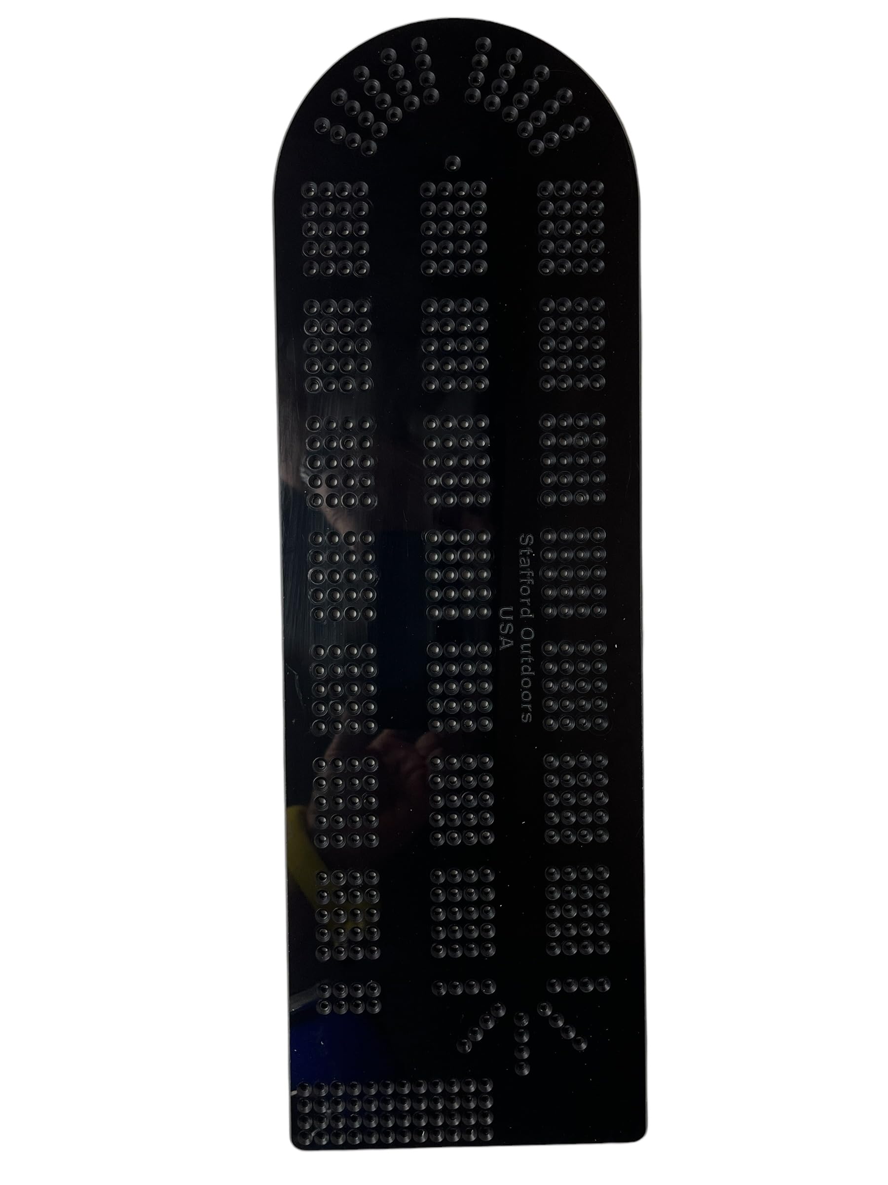 Cribbage Board Template   Black Acrylic  - 4 Lane - Made in USA