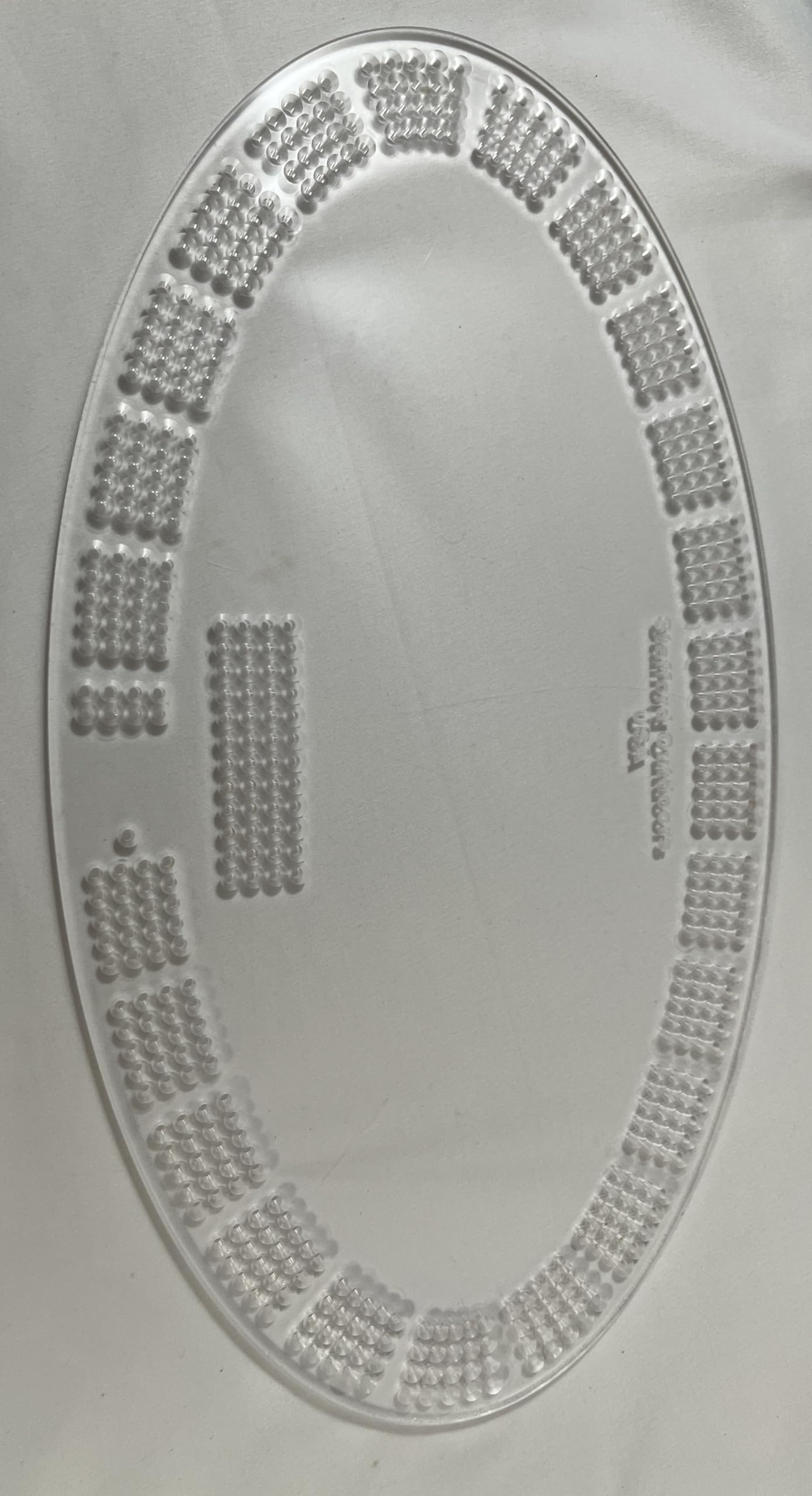 OVAL CRIBBAGE BOARD TEMPLATE - 4 Lane USA