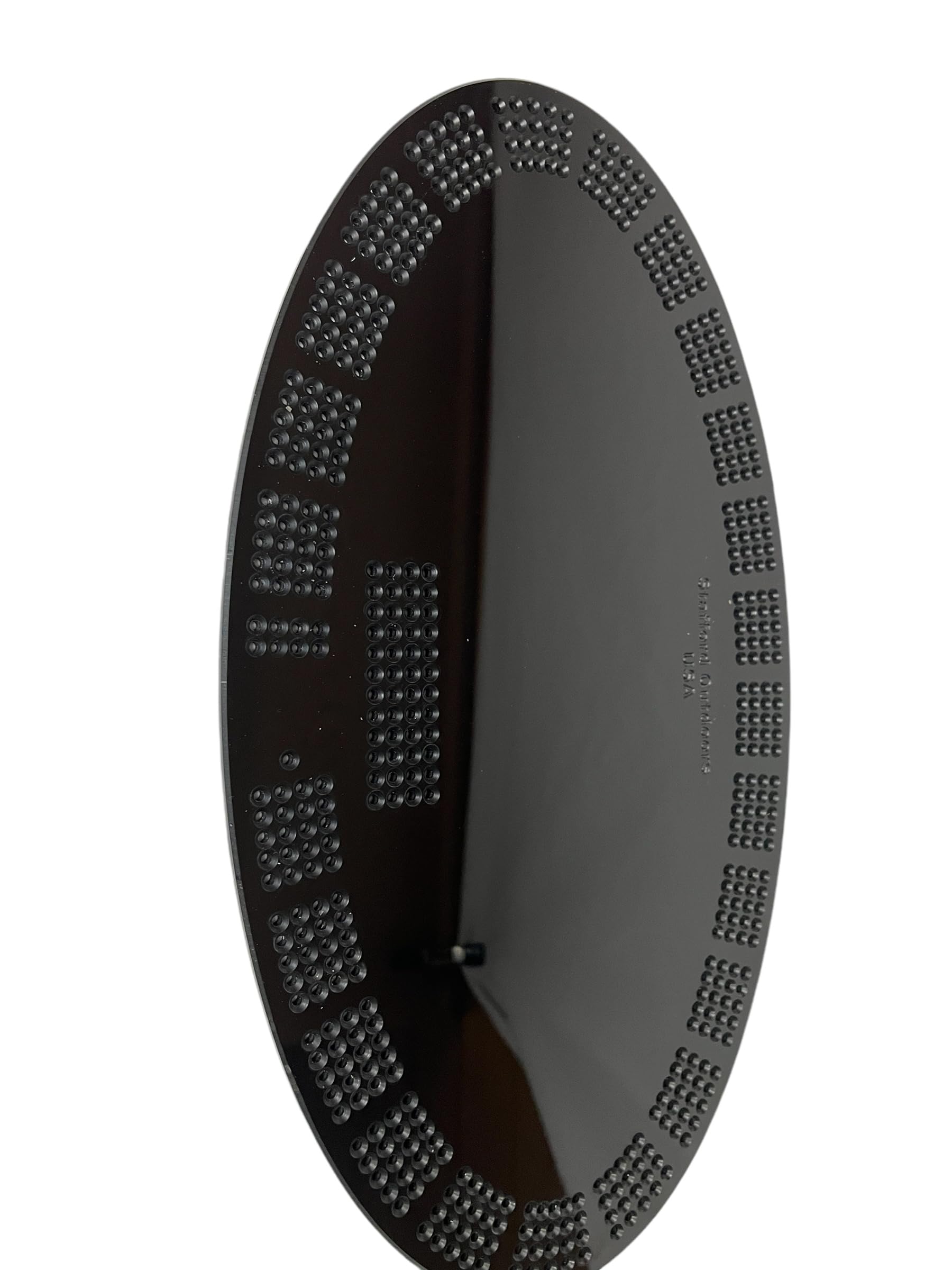 CRIBBAGE BOARD TEMPLATE   OVAL  BLACK ACRYLIC - 4 Lane     USA