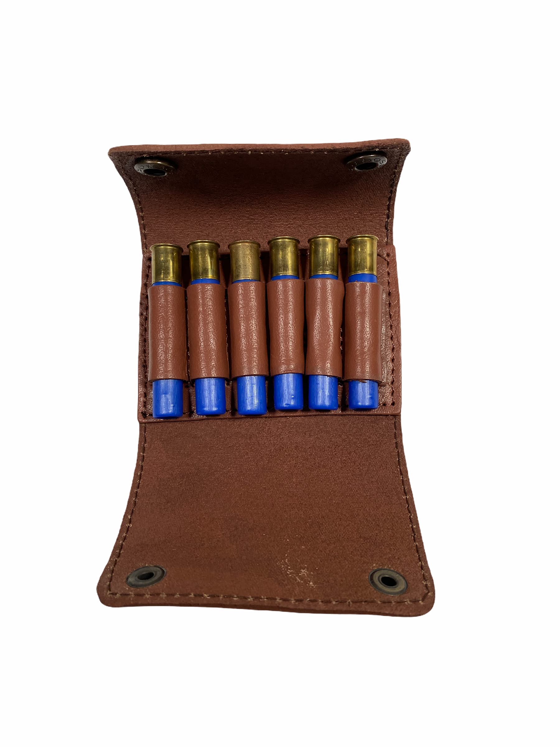 410 Gauge Shotgun Shell Pouch for Belt Tan Leather