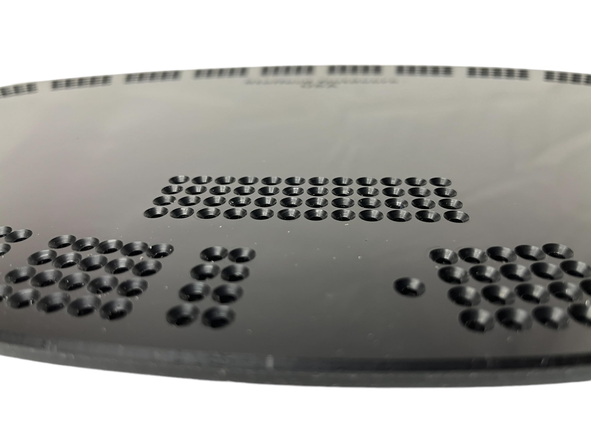 CRIBBAGE BOARD TEMPLATE   OVAL  BLACK ACRYLIC - 4 Lane     USA