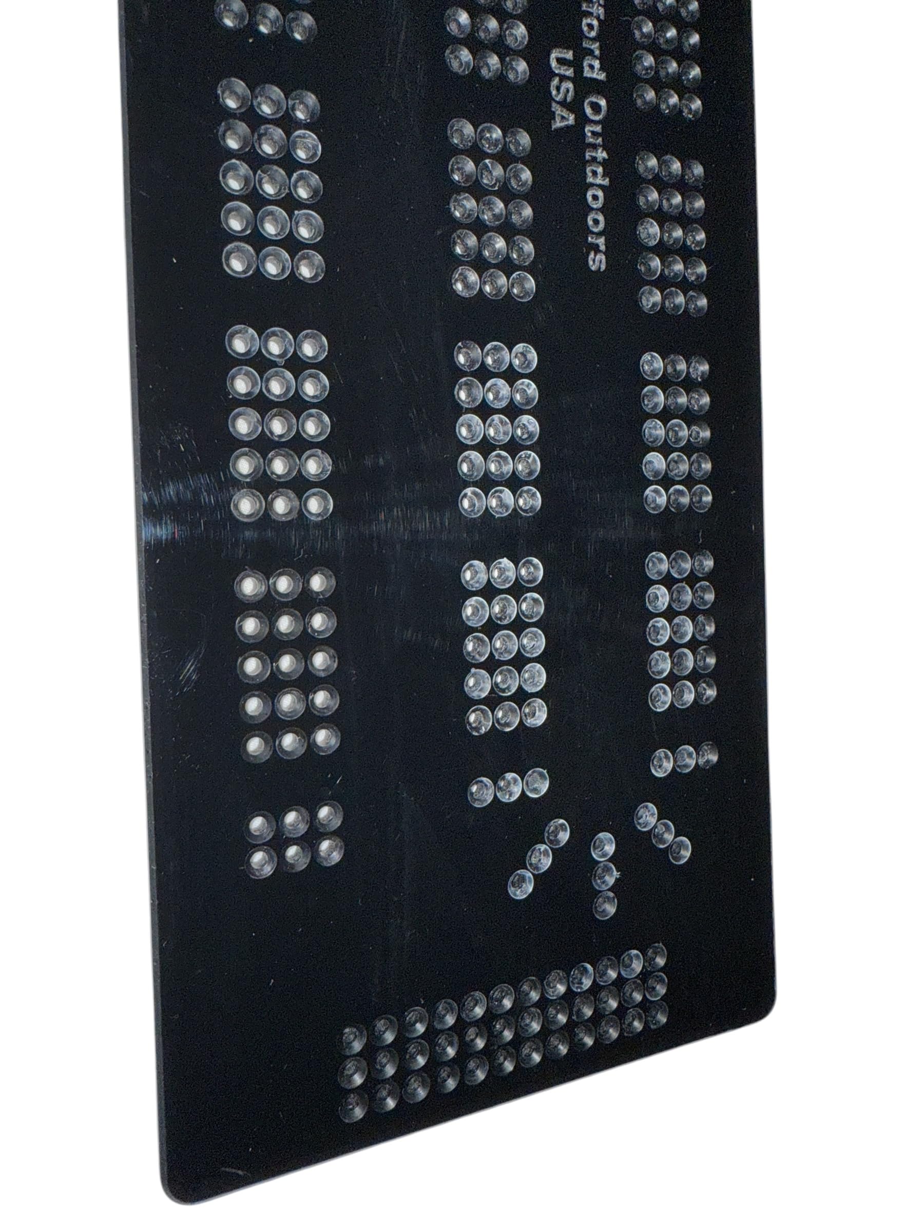 Cribbage Board Template   Black Acrylic  - 3 Lane - Made in USA