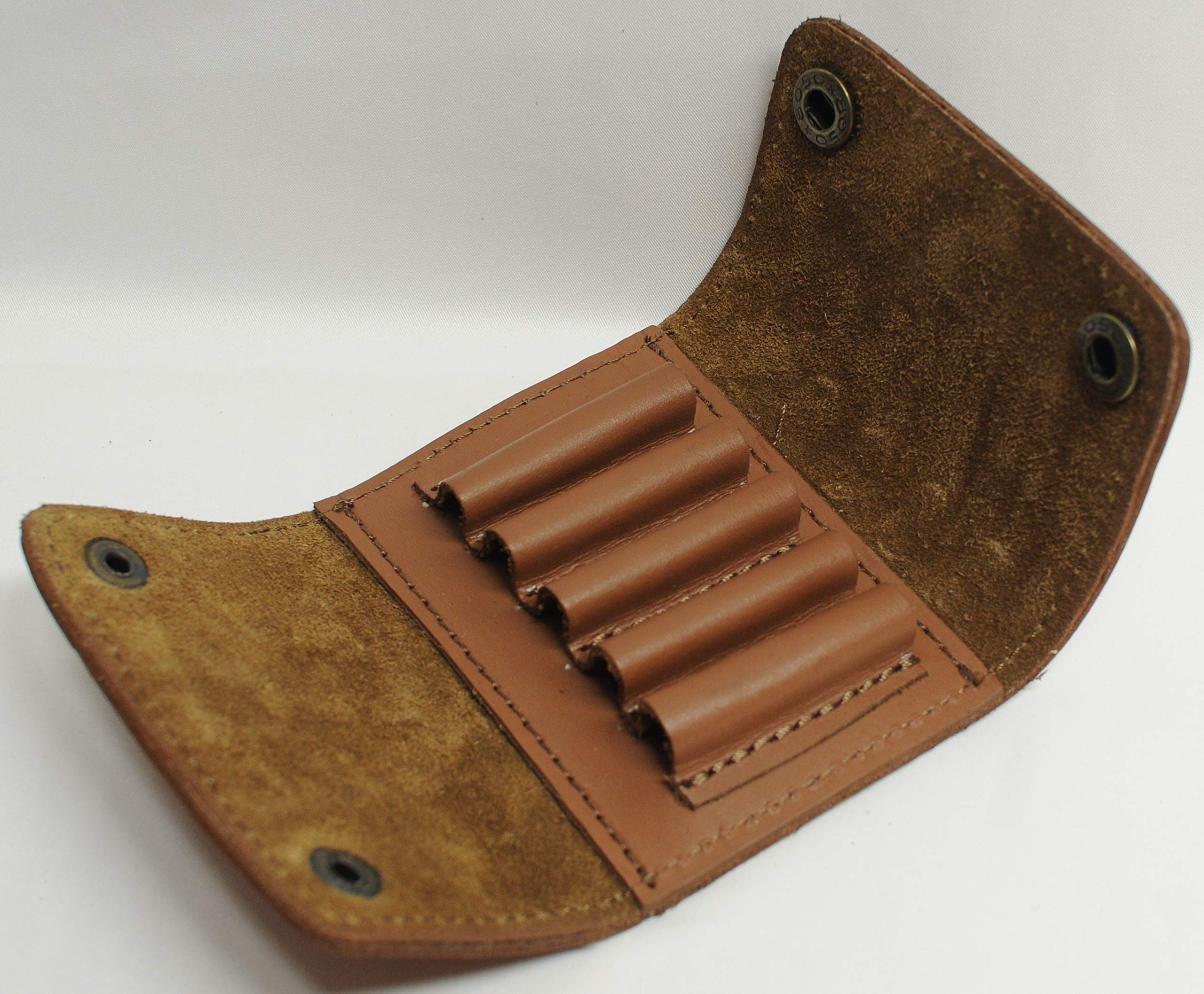 410 Gauge Shotgun Shell Pouch for Belt Tan Leather