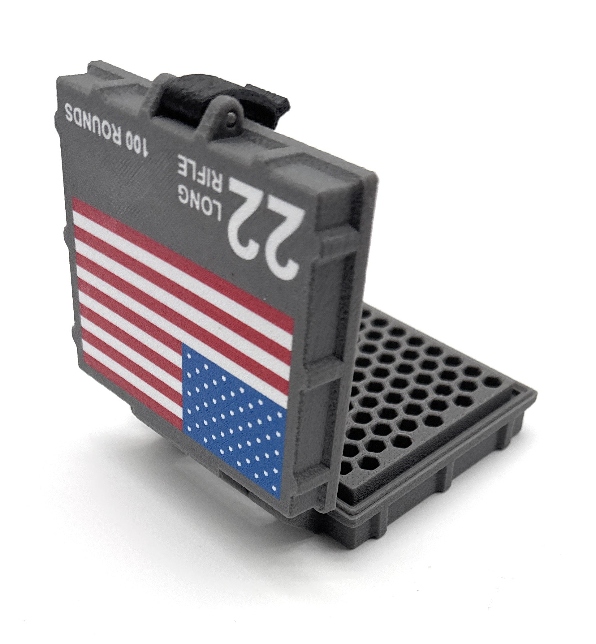 22LR Ammo Box with Patriotic American Flag