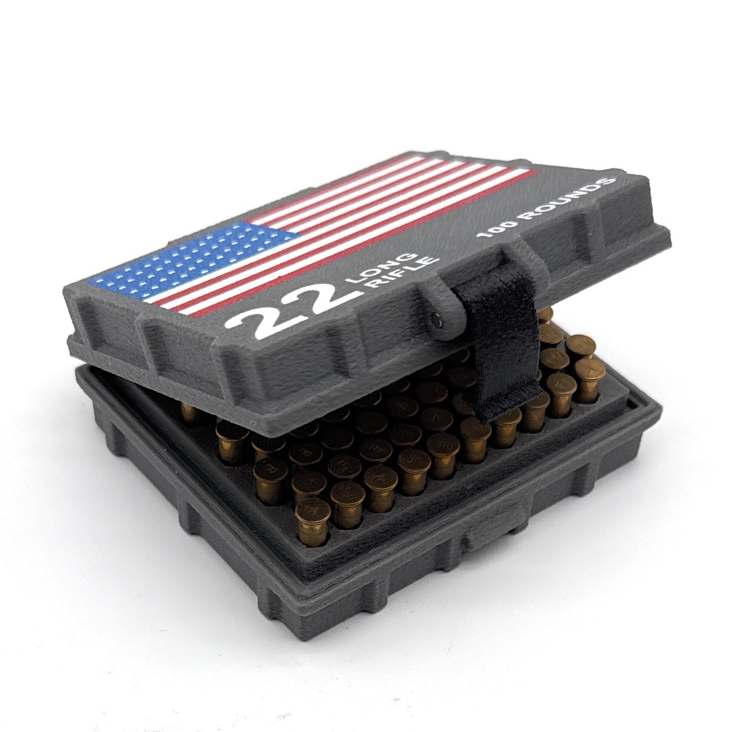22LR Ammo Box with Patriotic American Flag