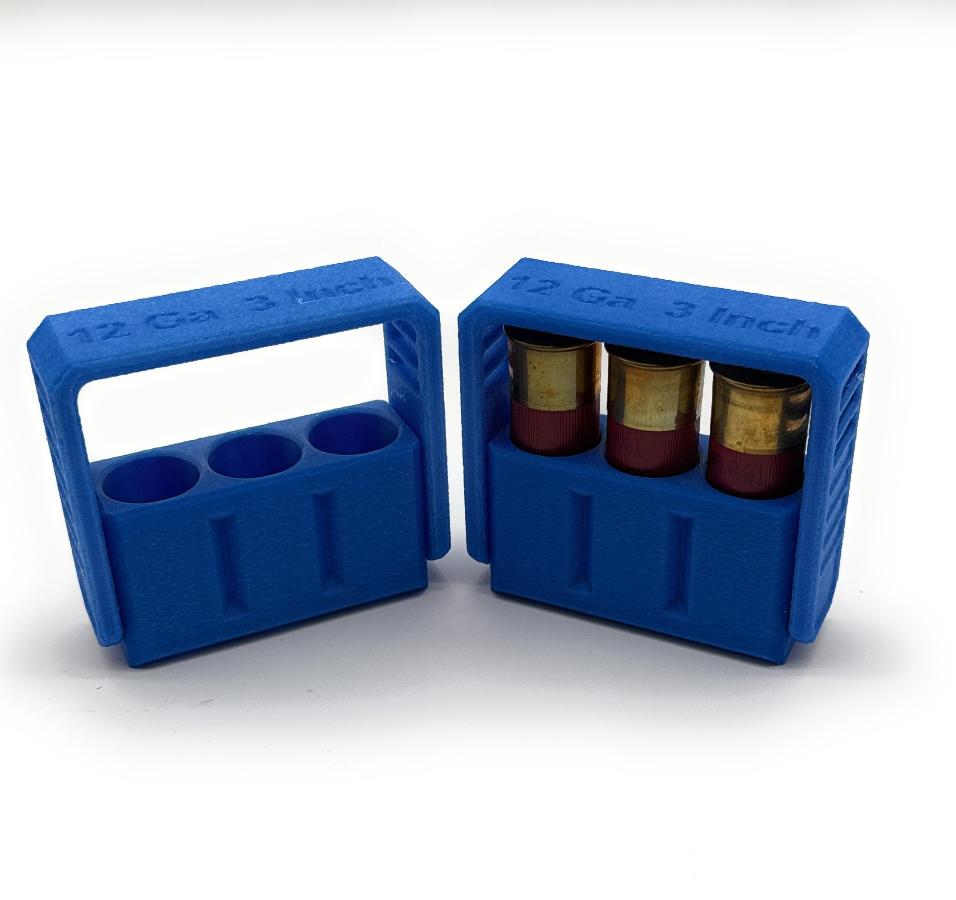 2 Pack of 3-Round 12-Gauge Shotgun Shell Ammo Carrier – PETG Heavy-Duty Holder