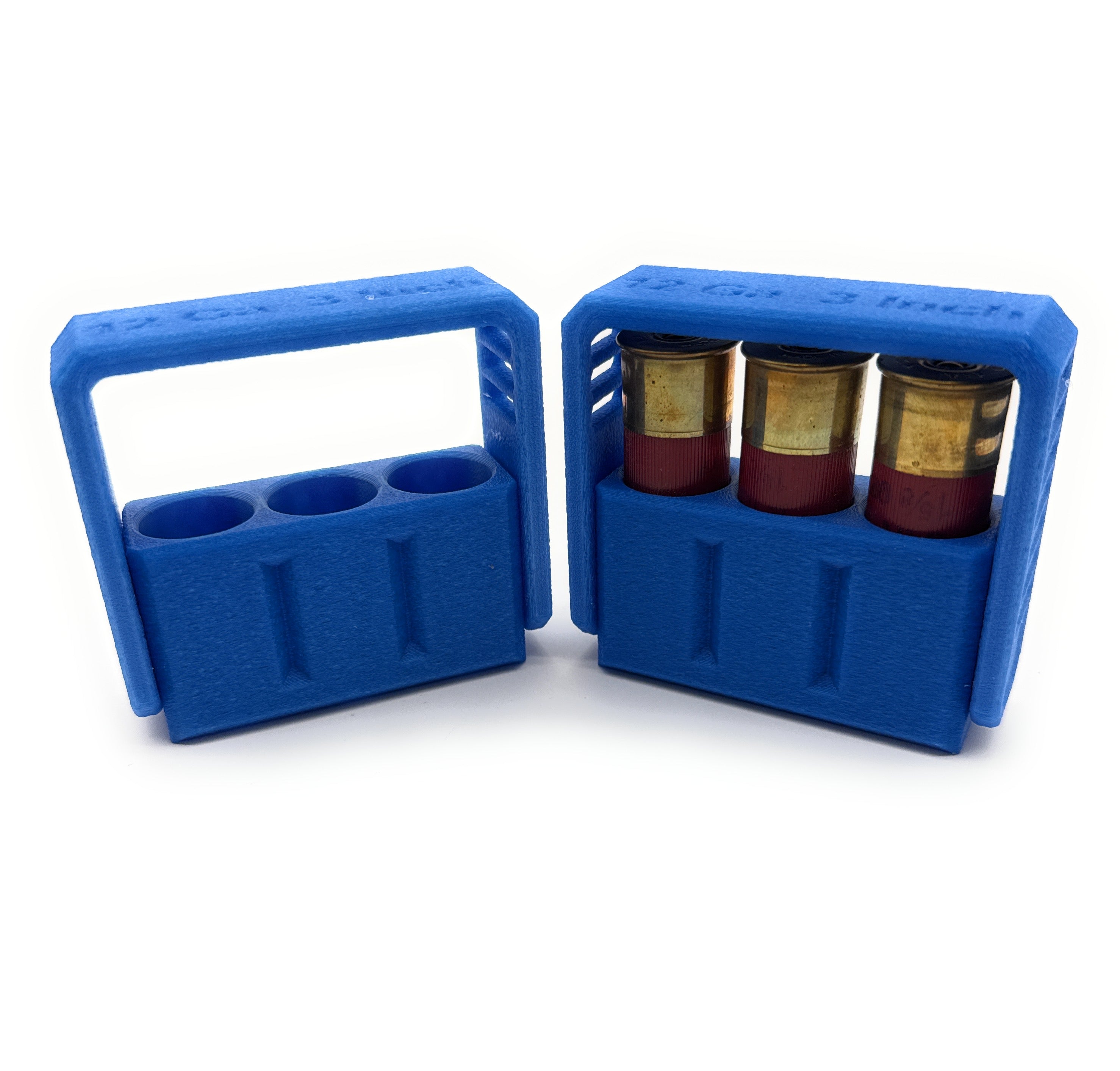 2 Pack of 3-Round 12-Gauge Shotgun Shell Ammo Carrier – PETG Heavy-Duty Holder