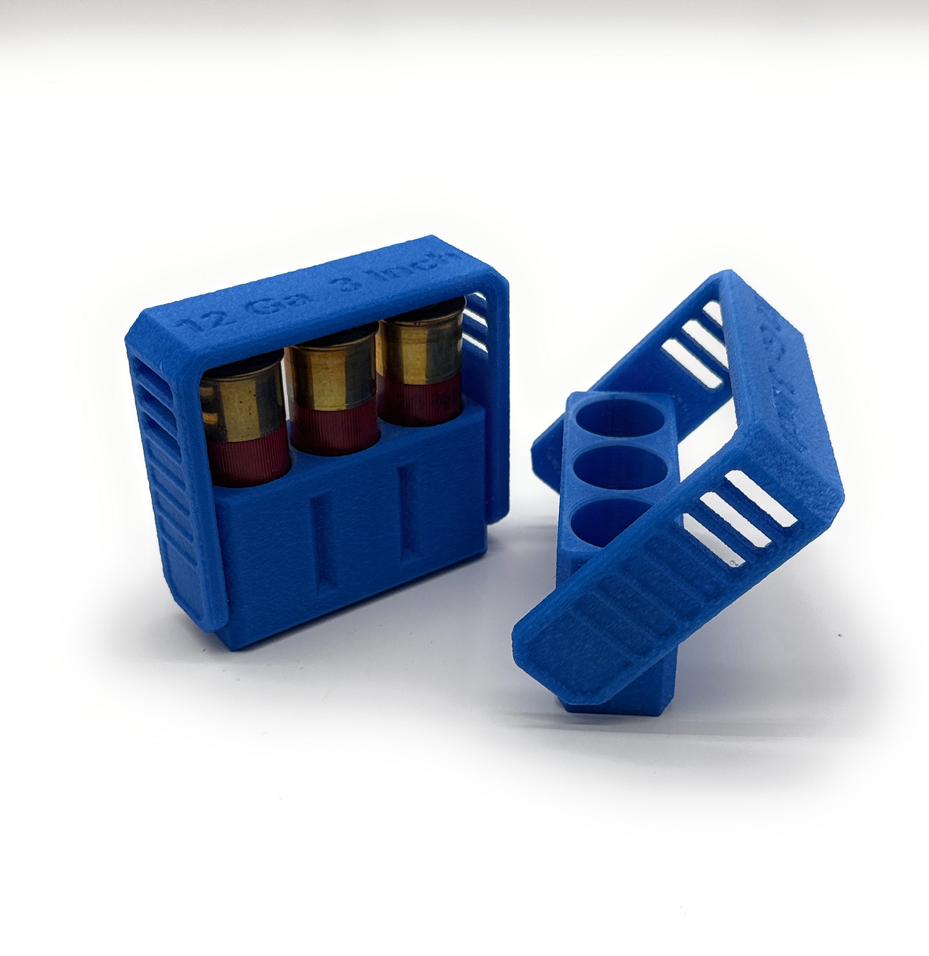 2 Pack of 3-Round 12-Gauge Shotgun Shell Ammo Carrier – PETG Heavy-Duty Holder