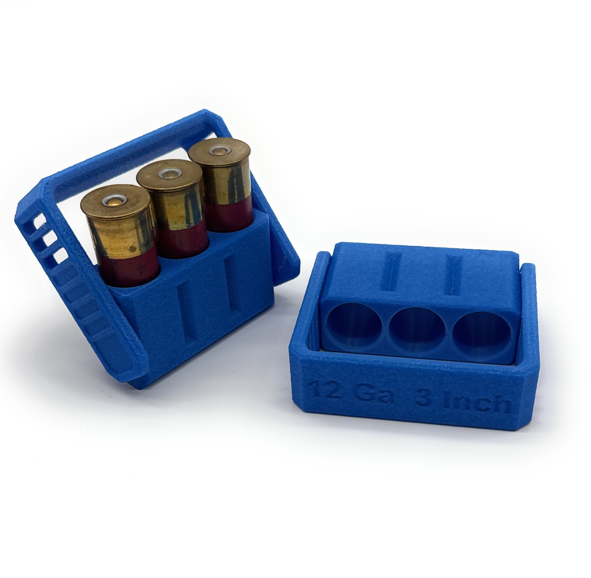 2 Pack of 3-Round 12-Gauge Shotgun Shell Ammo Carrier – PETG Heavy-Duty Holder