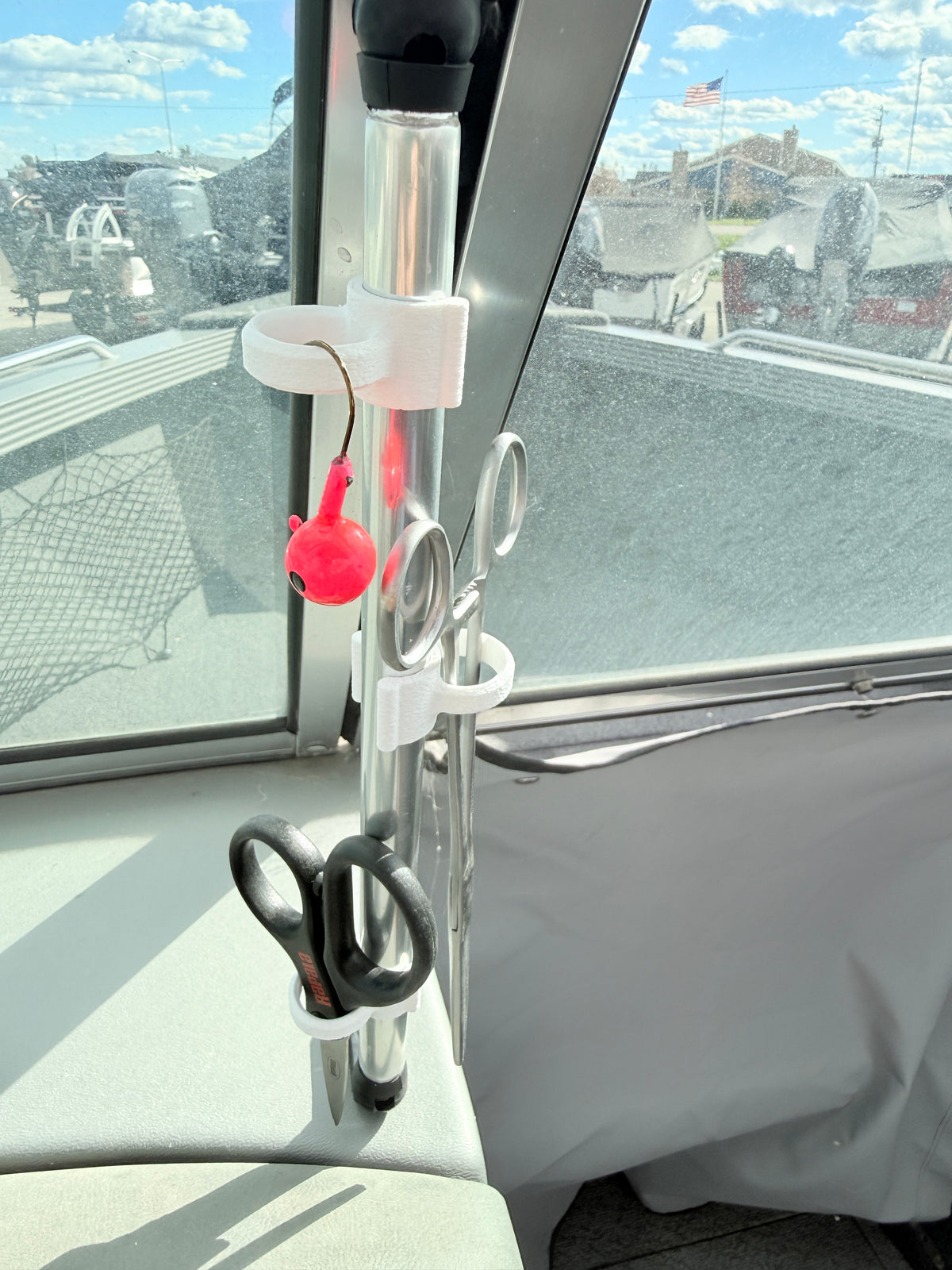 Boat Windshield Accessory Clip 6-Pack | 5/8" Strut Marine Tool Holder