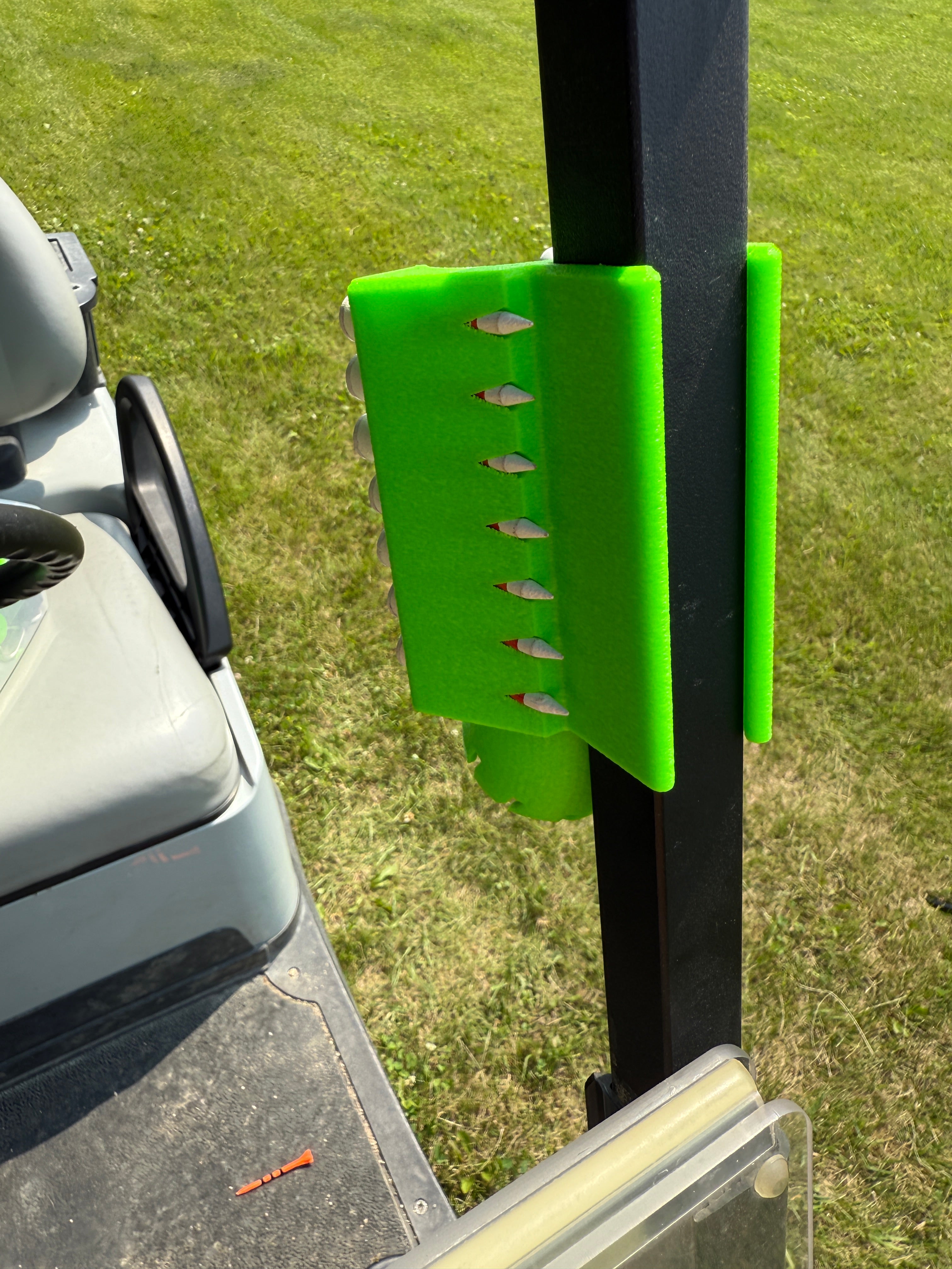 Golf Ball and Tee holder for golf cart