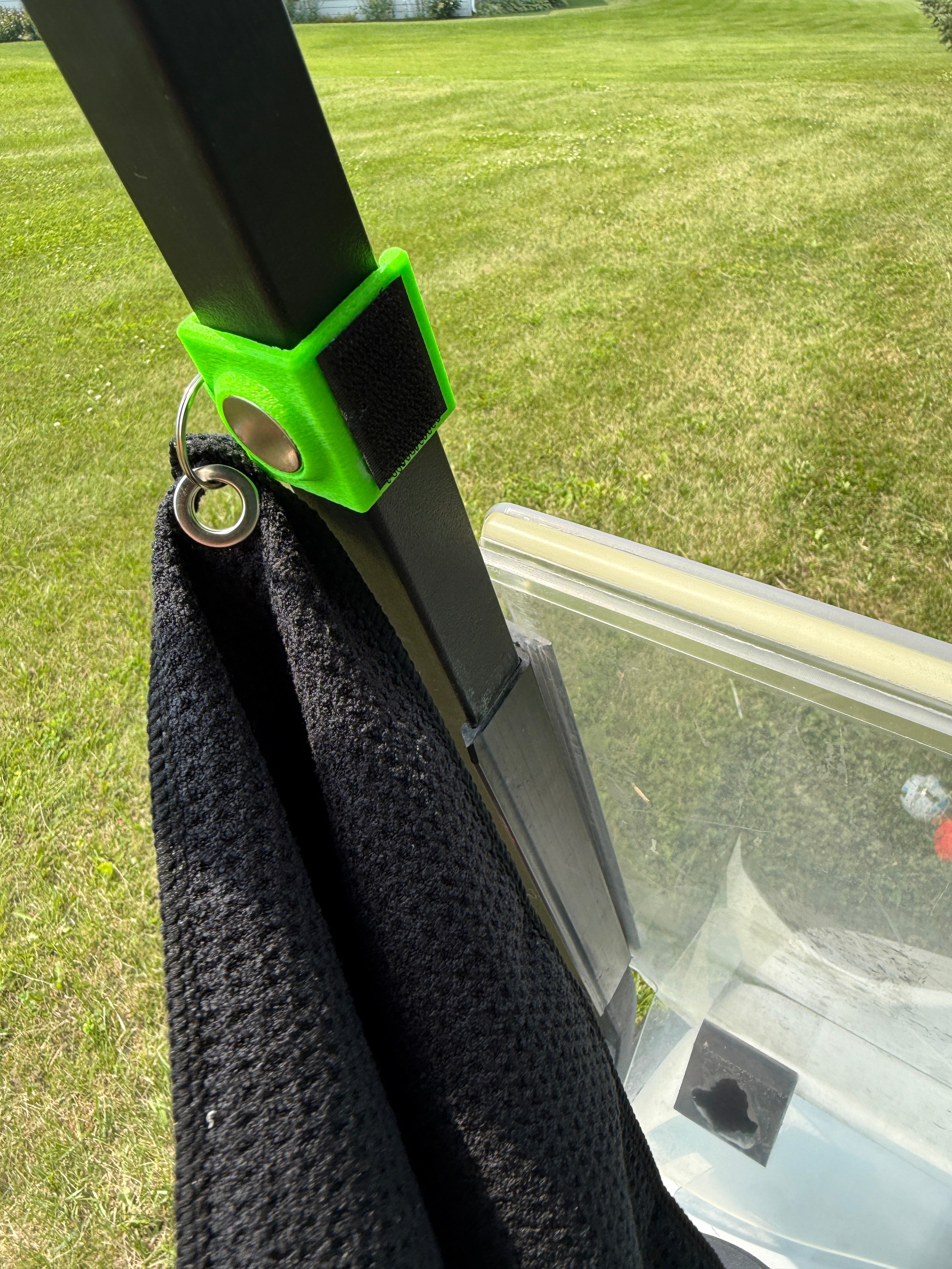 Magnetic Accessory Clip  with Carabiner for 1-1/8 inch Golf Cart Roof Support