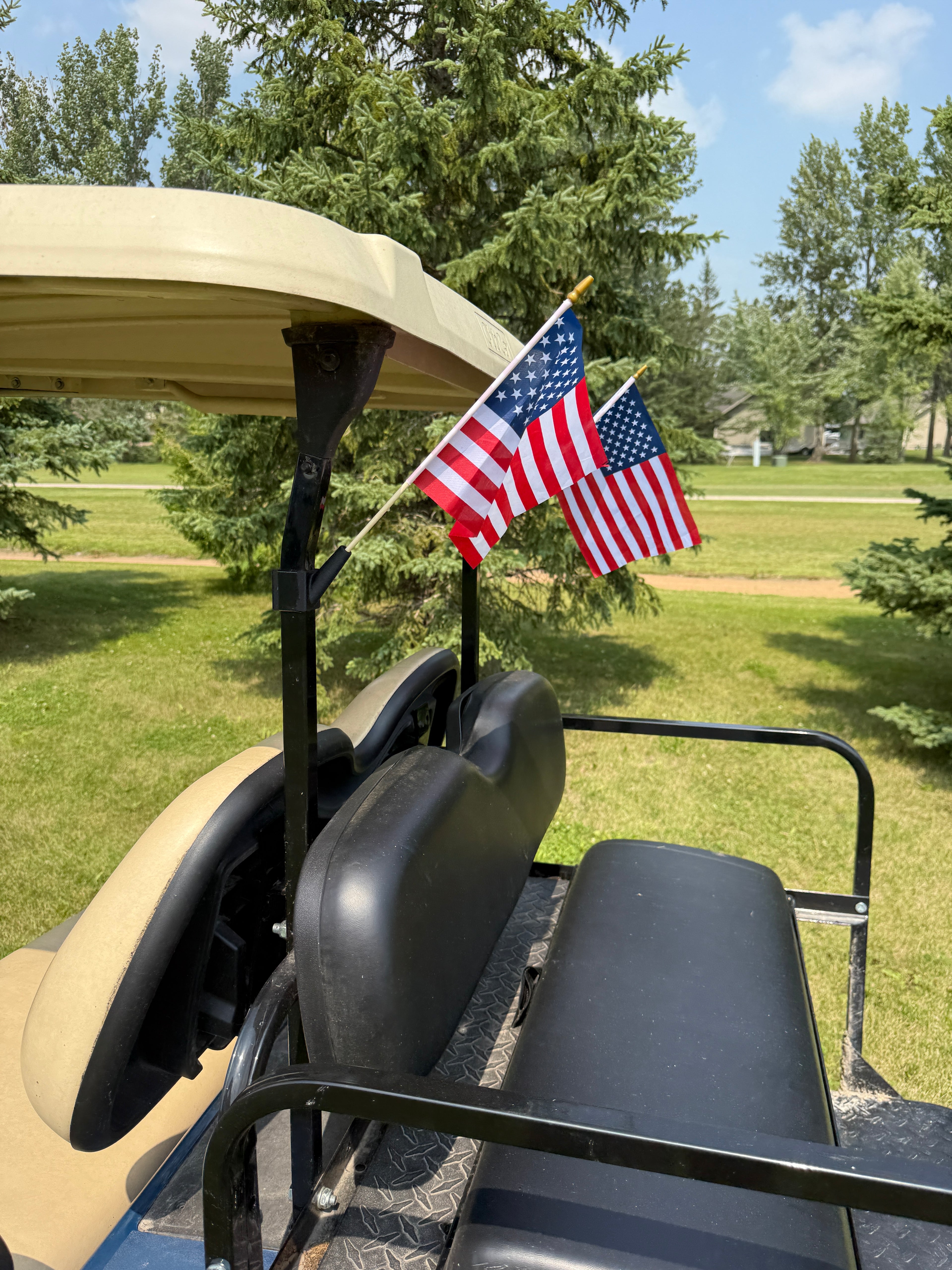 Flag holder for 1 inch Golf Cart Roof Support - 1 Pair