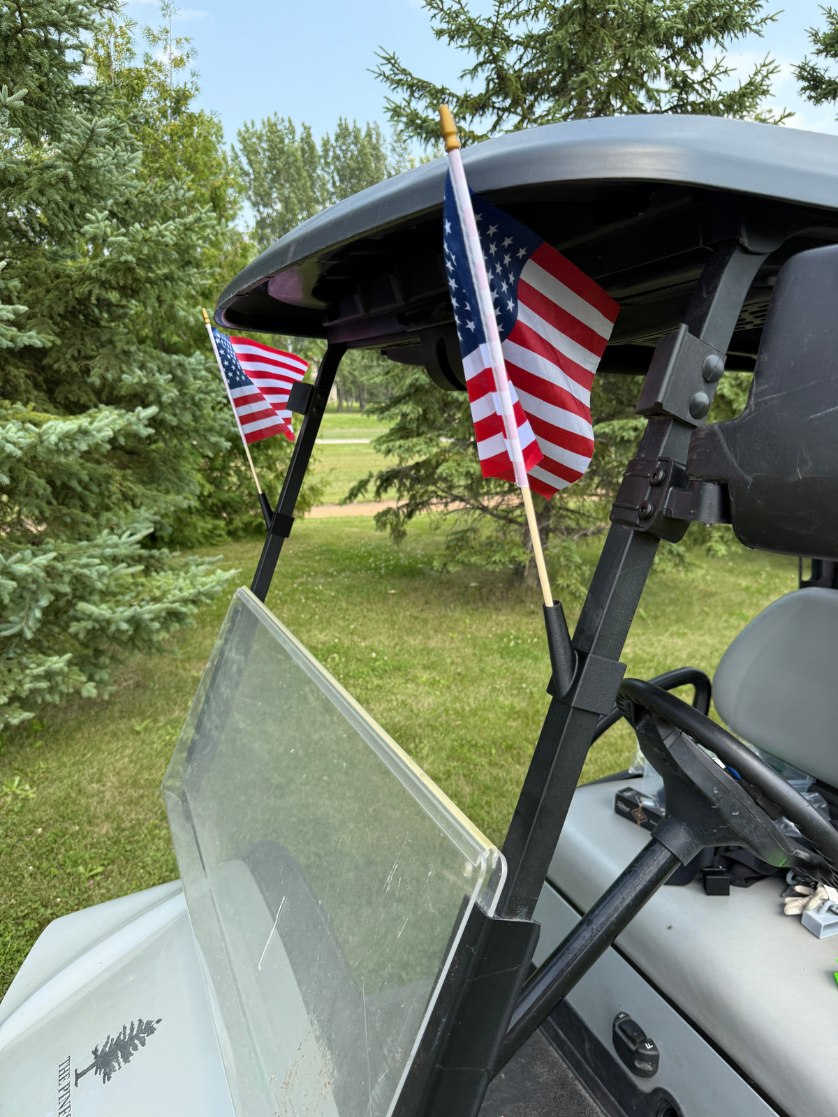 Flag holder for 1 inch Golf Cart Roof Support - 1 Pair