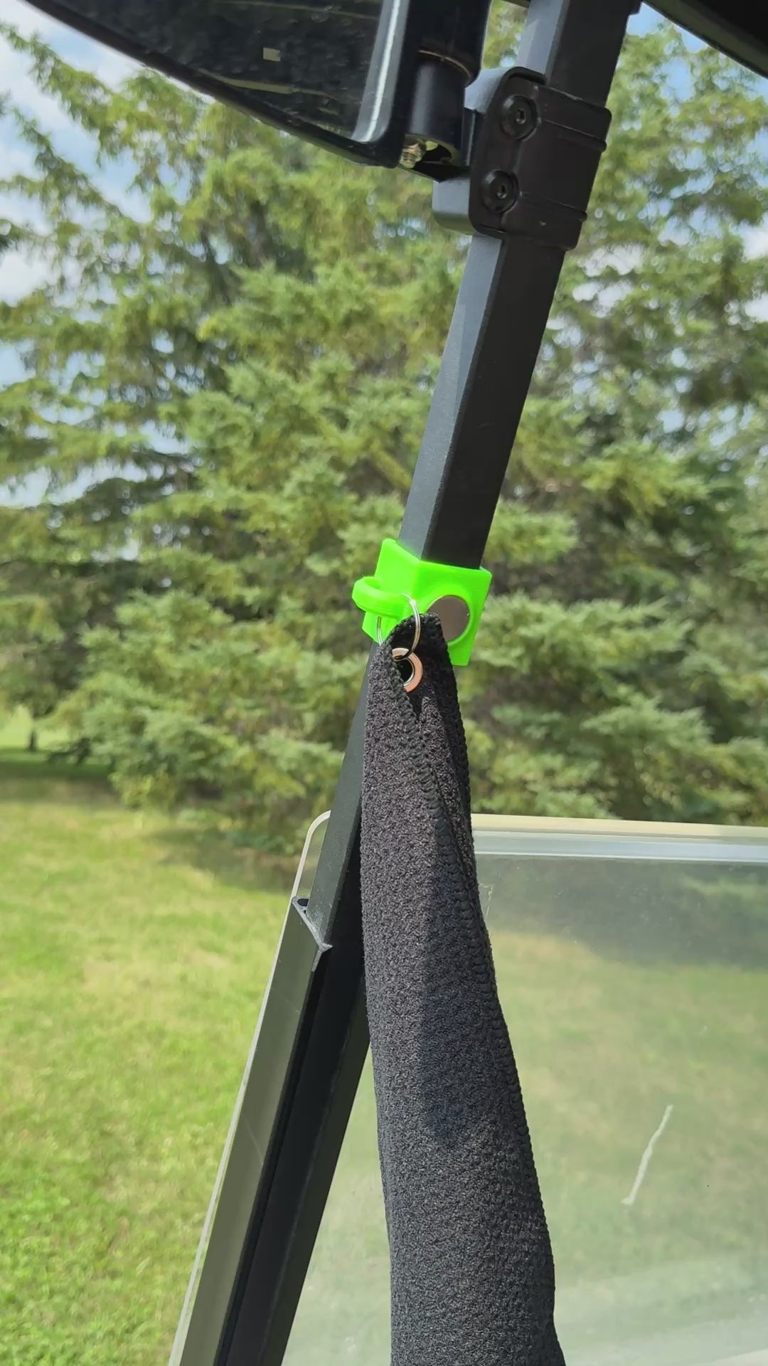 Magnetic Accessory Clip  with Carabiner for 1-1/8 inch Golf Cart Roof Support