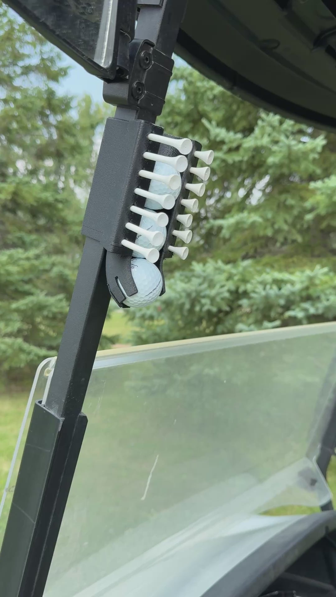 Golf Ball and Tee holder for golf cart